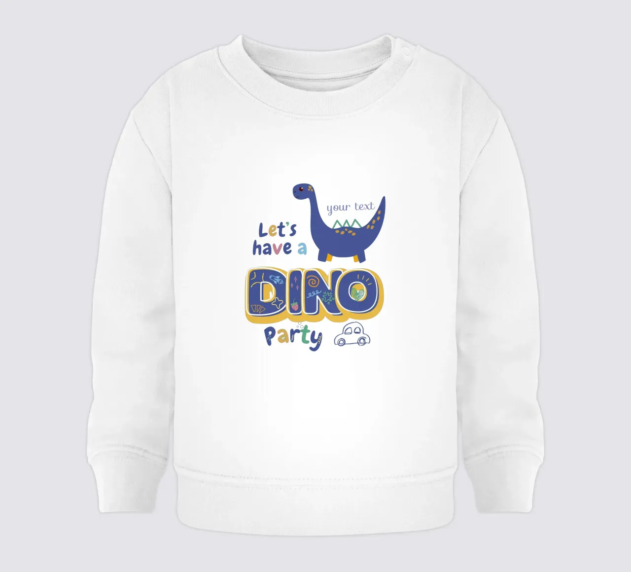 Little Dino Fest felpa neonato da Doodle Dreams Art