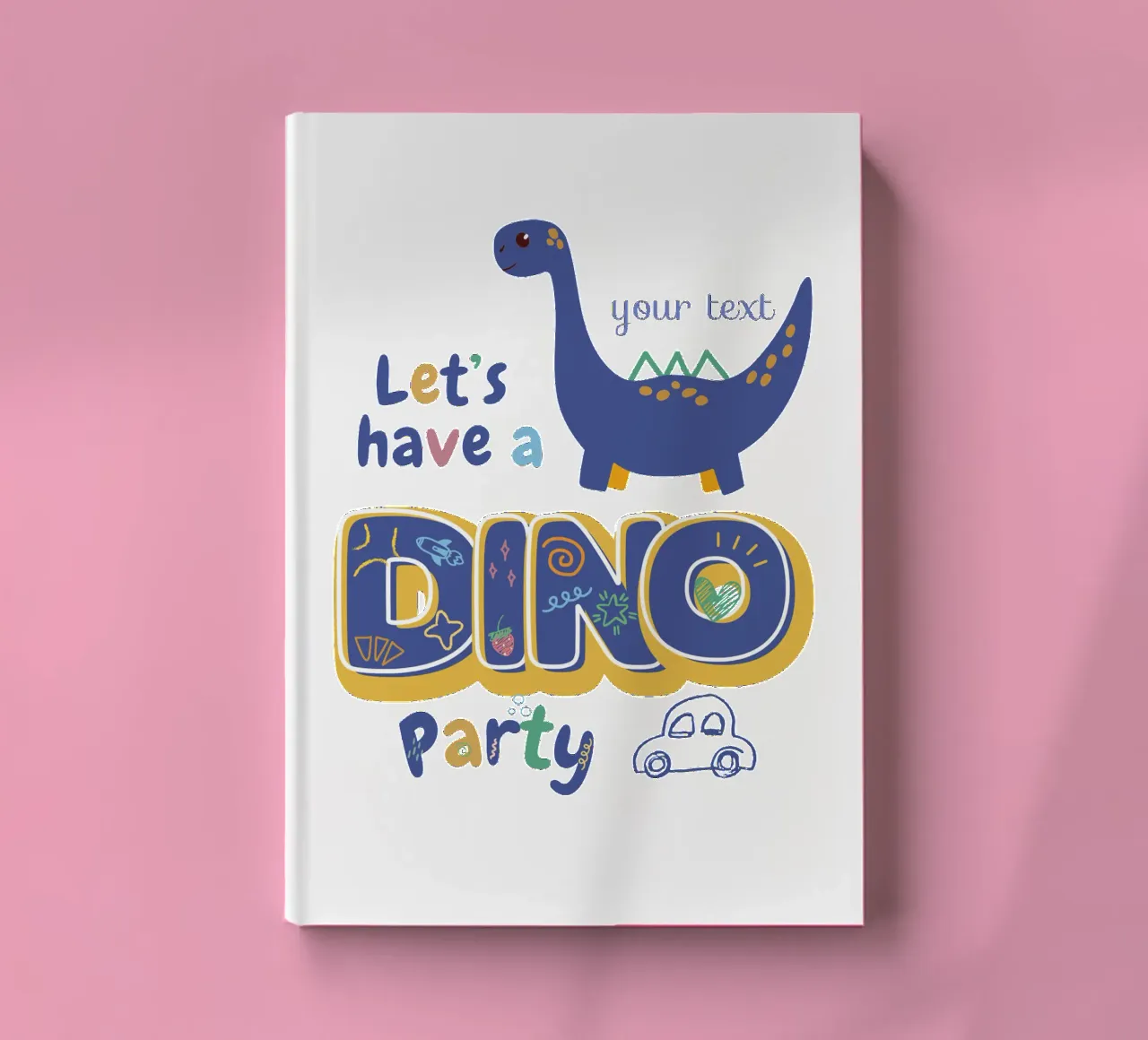 Little Dino Fest notebook by Doodle Dreams Art