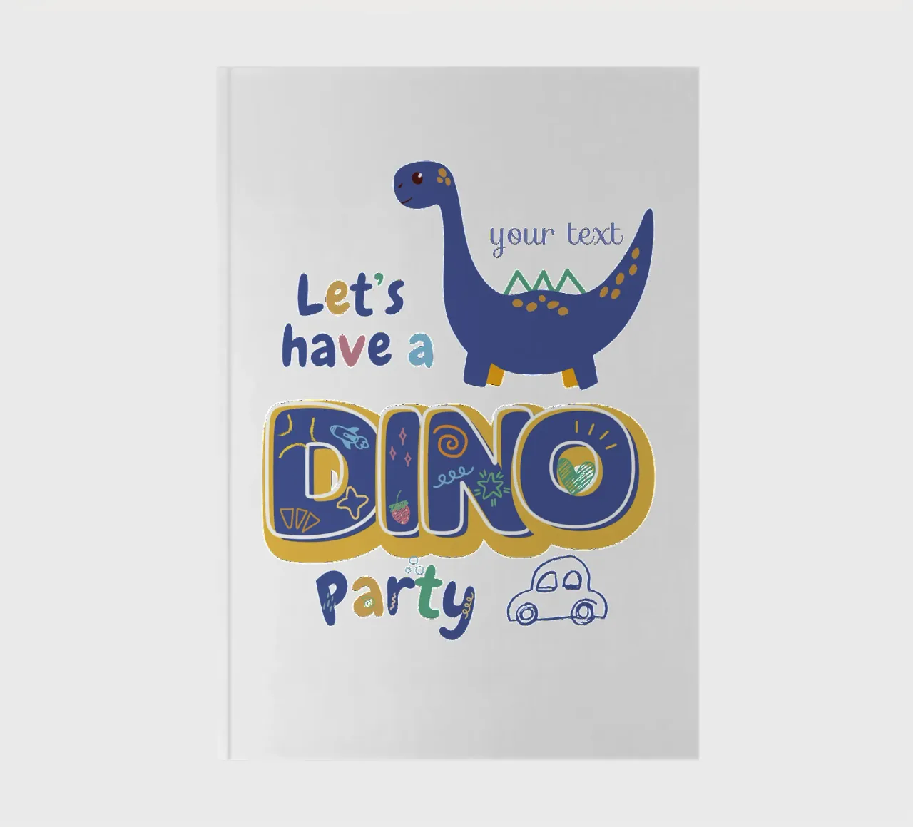 Little Dino Fest notebook by Doodle Dreams Art