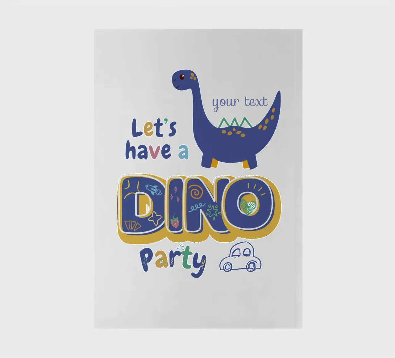 Little Dino Fest notebook by Doodle Dreams Art