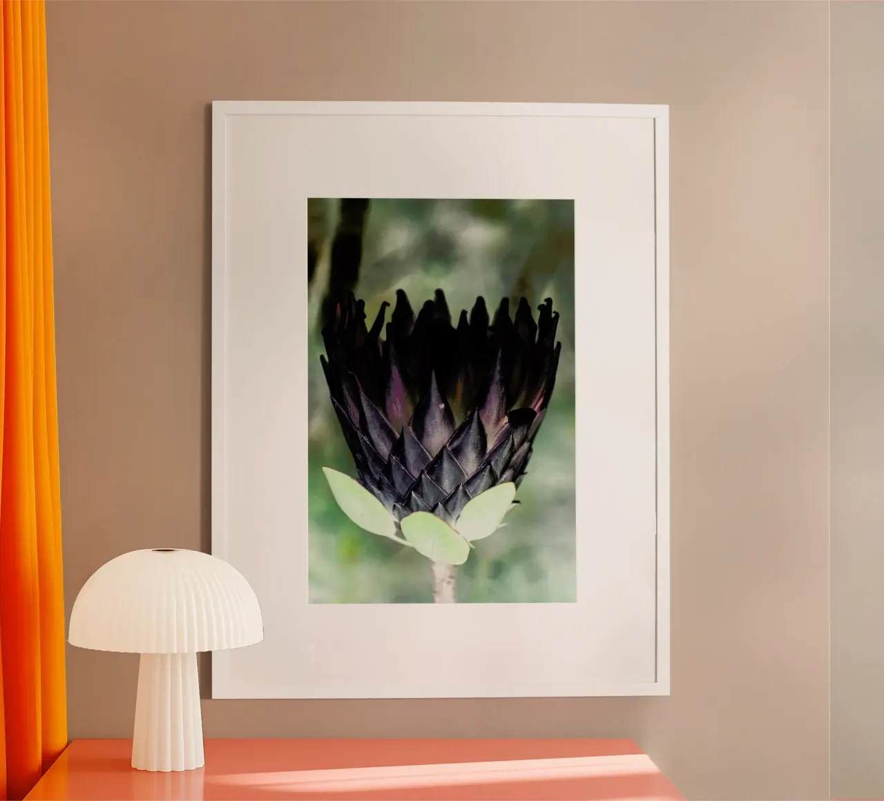 King Protea 1 poster con telaio in legno da Shot By Clint