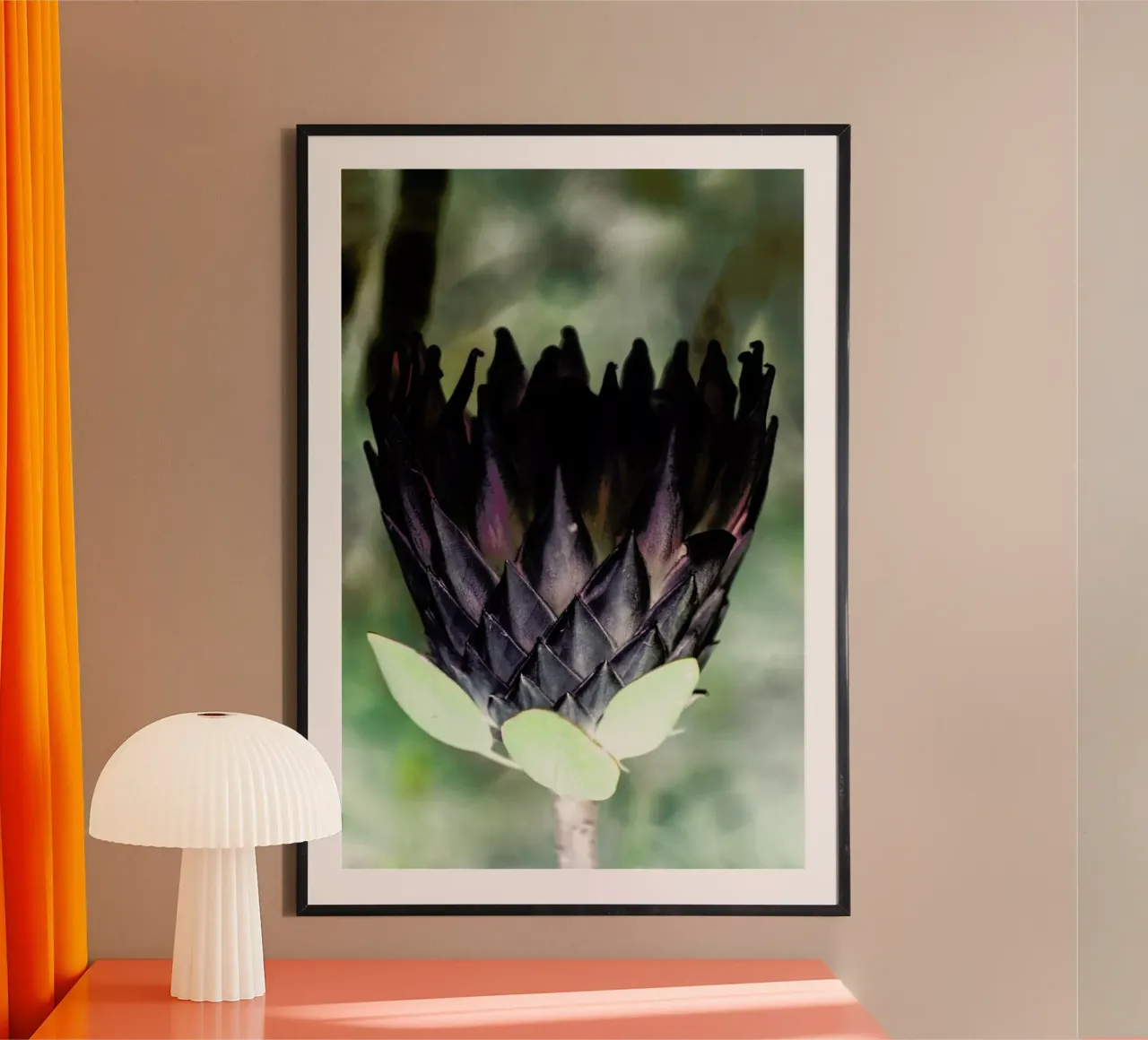King Protea 1 poster con telaio in legno da Shot By Clint
