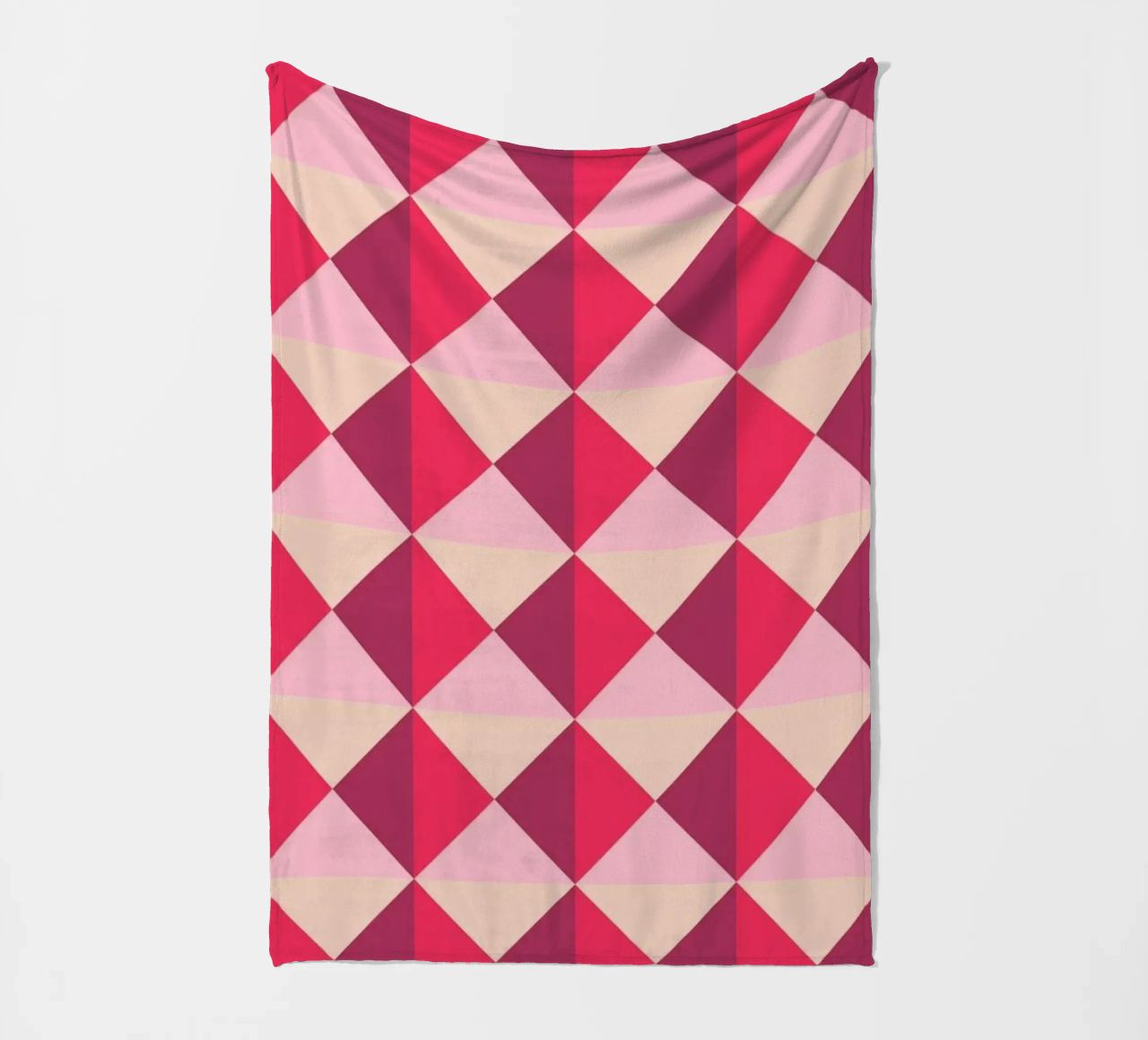 Colourful playful pattern, small squares and triangles fleece blanket by CreatedbySon