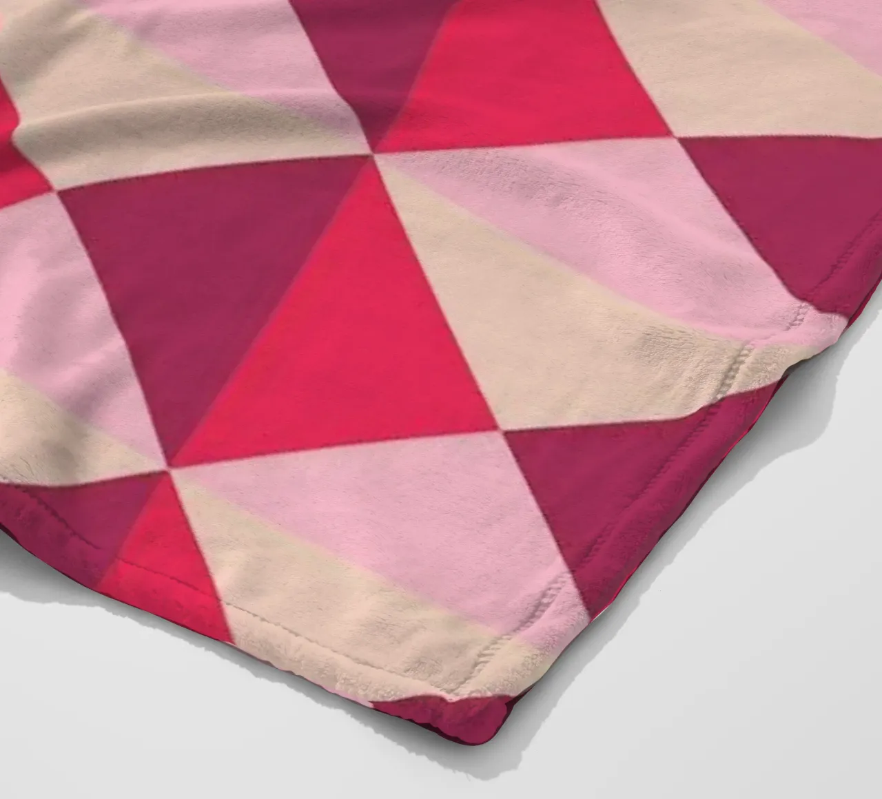 Colourful playful pattern, small squares and triangles fleece blanket by CreatedbySon