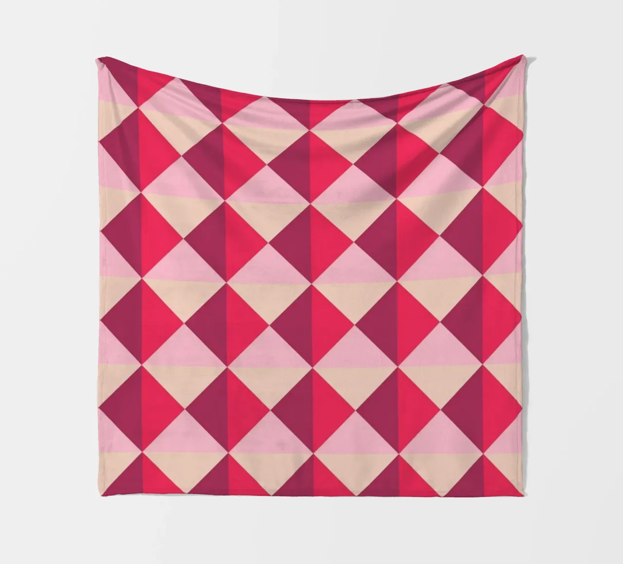Colourful playful pattern, small squares and triangles fleece blanket by CreatedbySon