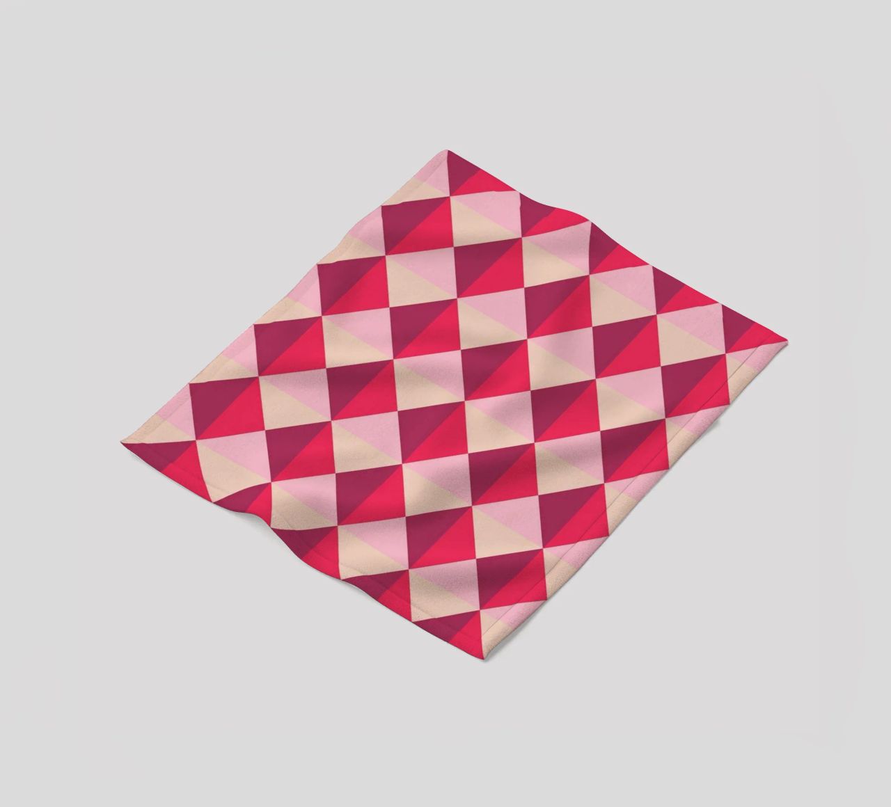 Colourful playful pattern, small squares and triangles fleece blanket by CreatedbySon