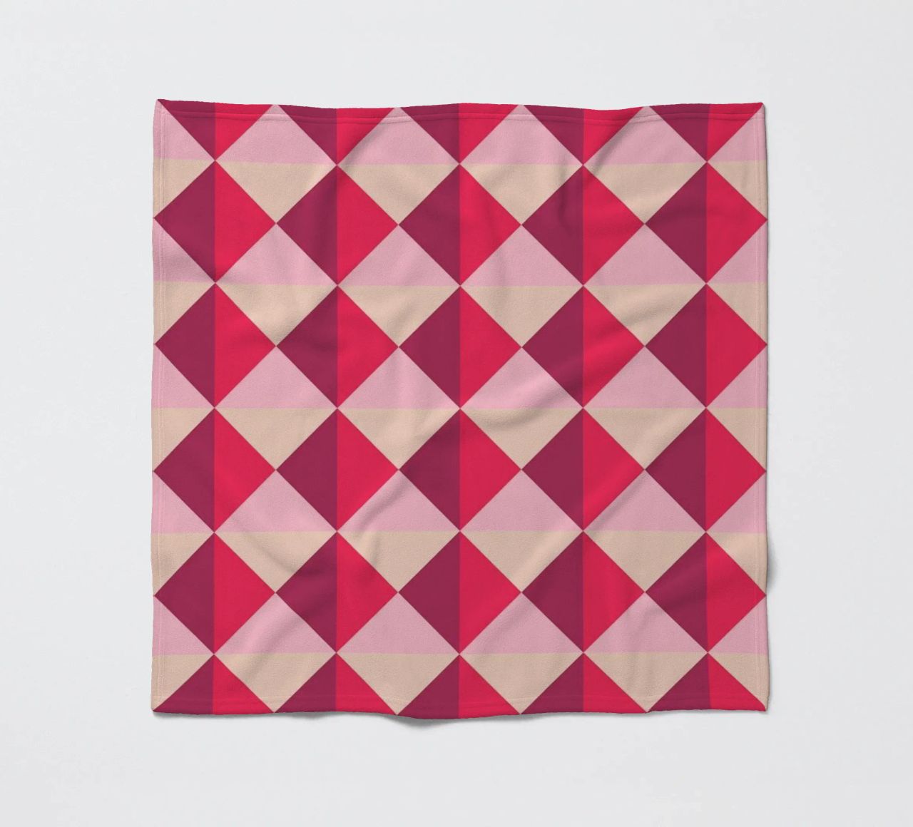 Colourful playful pattern, small squares and triangles fleece blanket by CreatedbySon
