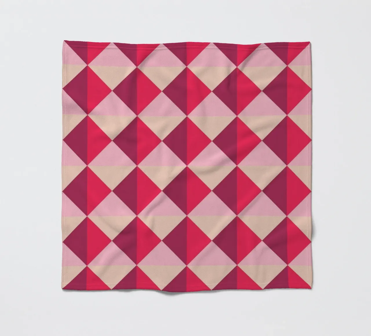 Colourful playful pattern, small squares and triangles fleece blanket by CreatedbySon