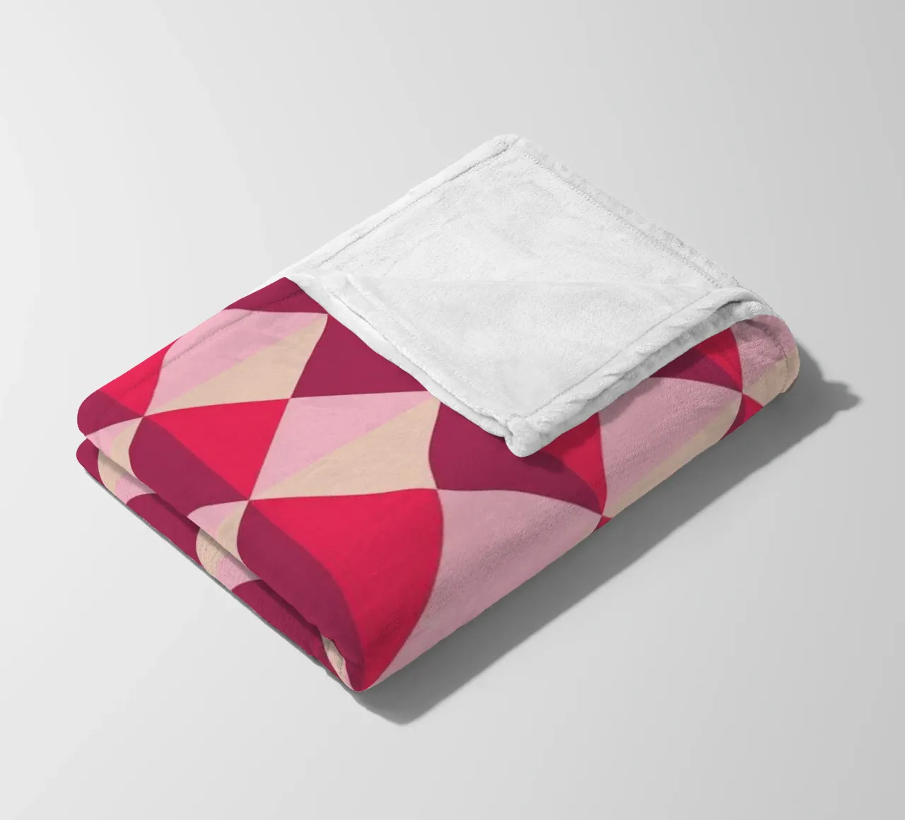 Colourful playful pattern, small squares and triangles fleece blanket by CreatedbySon