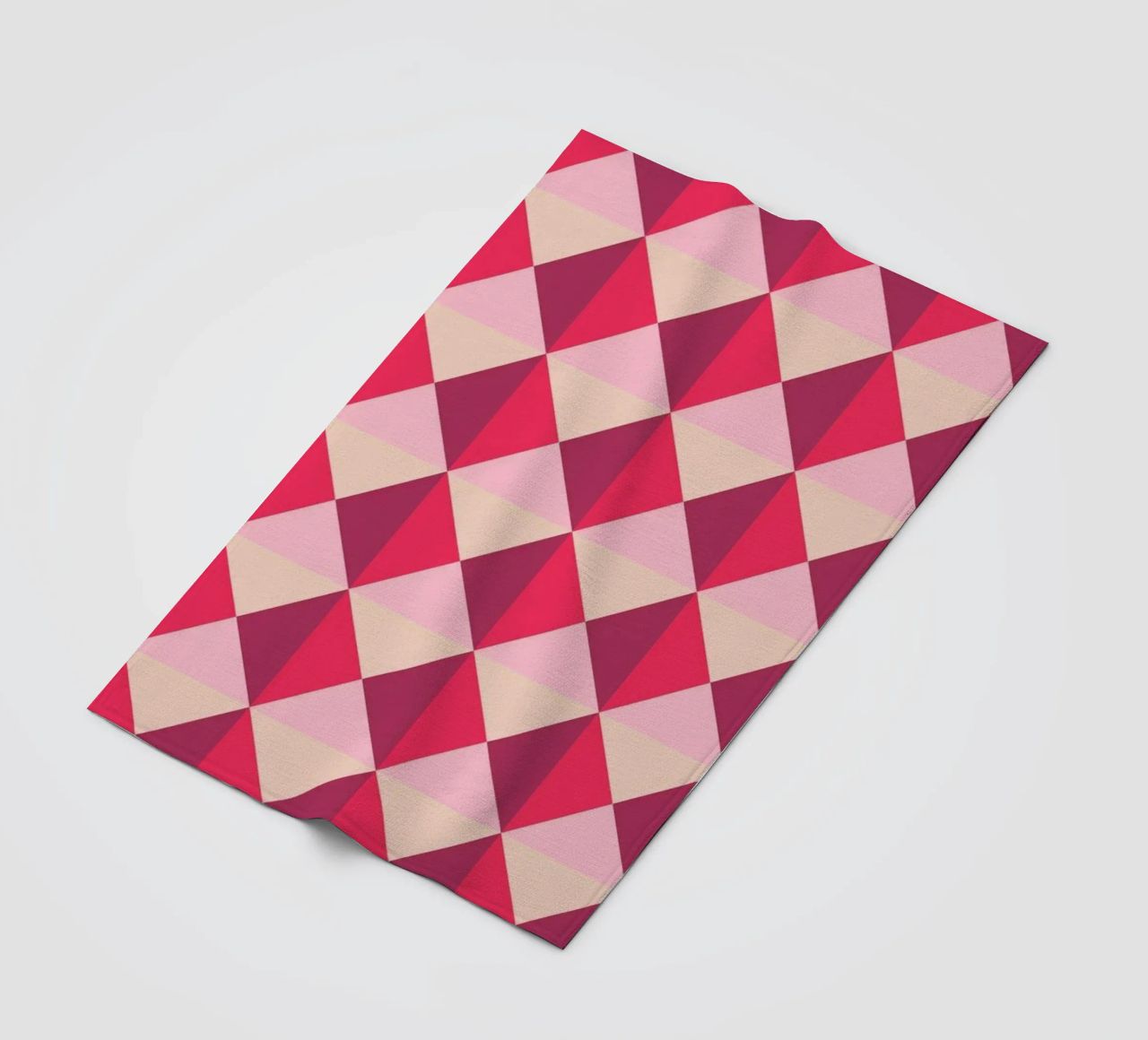 Colourful playful pattern, small squares and triangles fleece blanket by CreatedbySon
