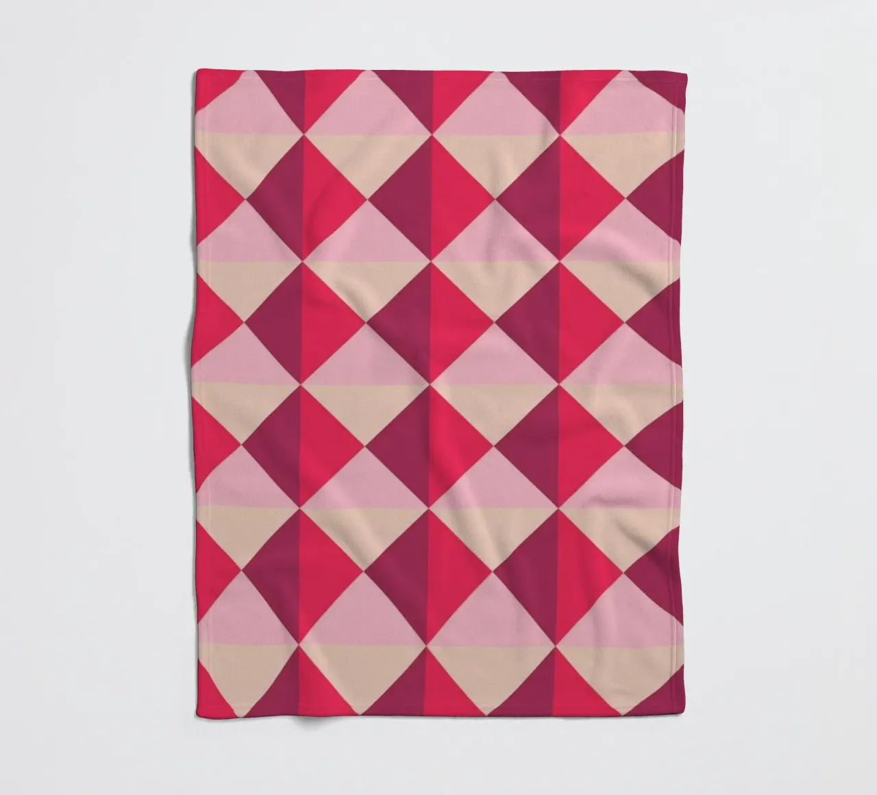 Colourful playful pattern, small squares and triangles fleece blanket by CreatedbySon