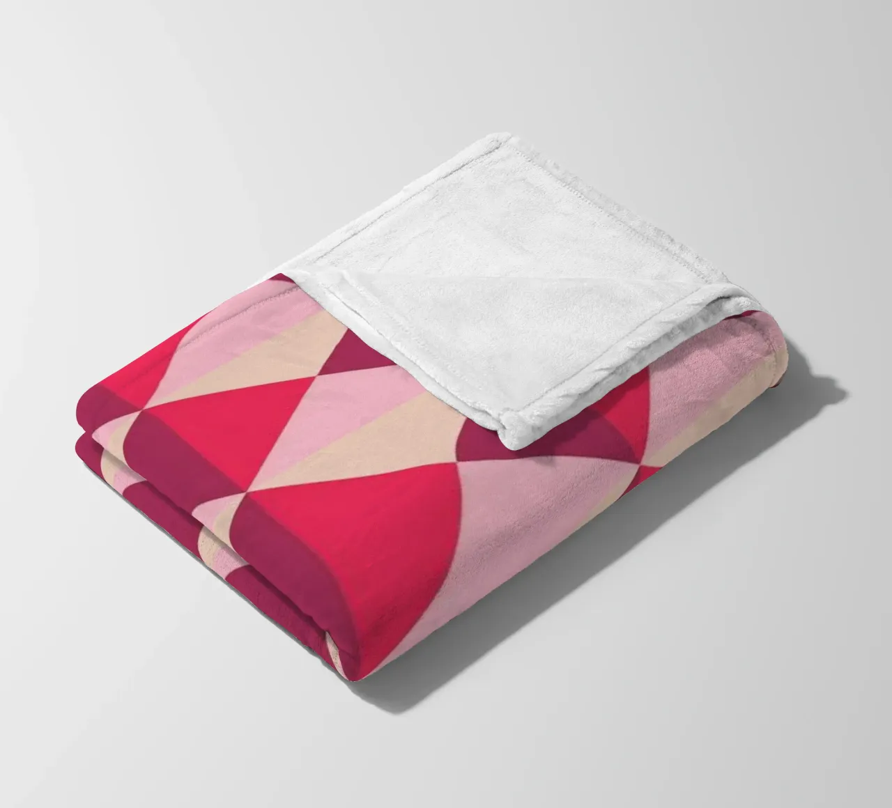 Colourful playful pattern, small squares and triangles fleece blanket by CreatedbySon