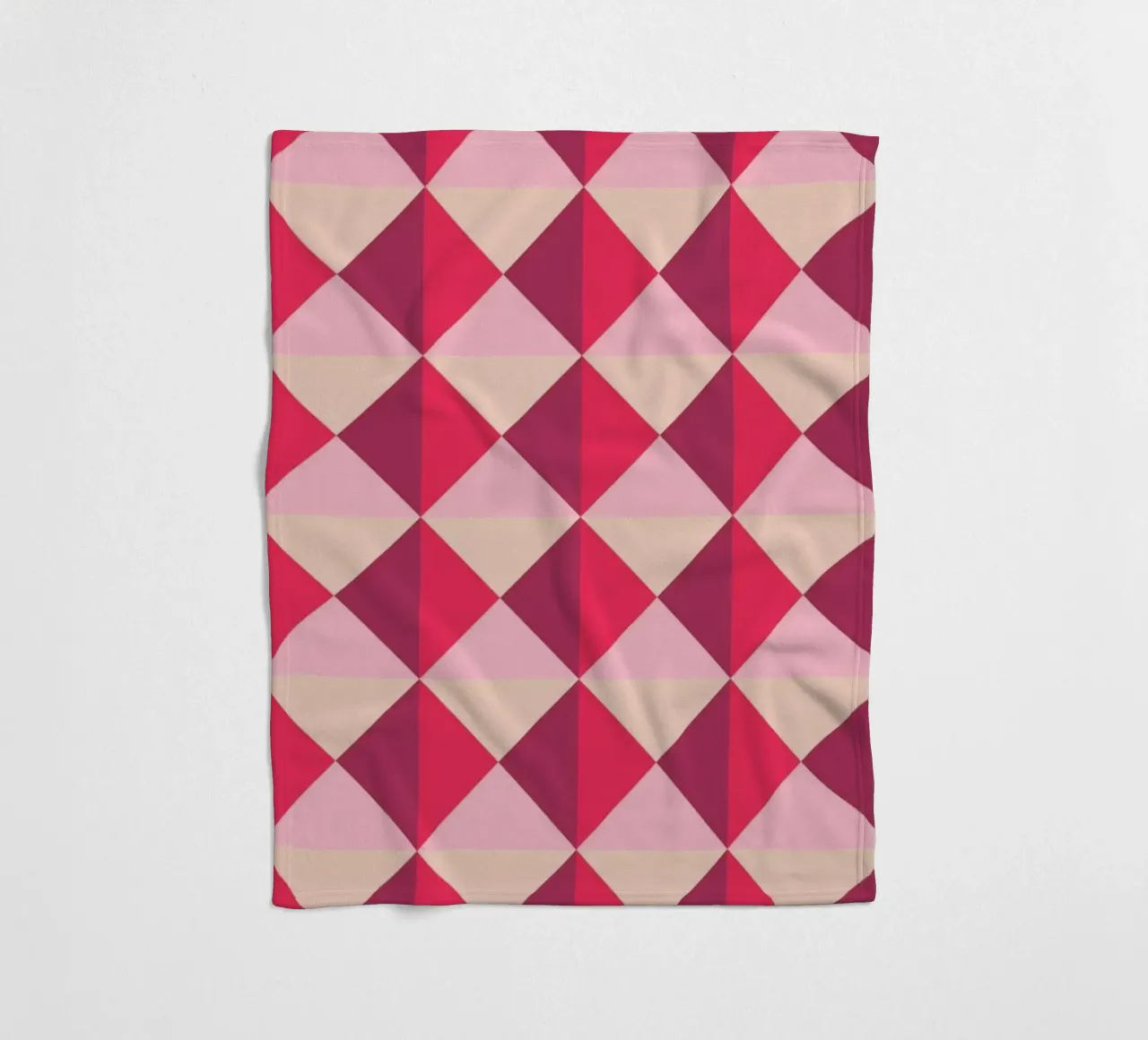 Colourful playful pattern, small squares and triangles fleece blanket by CreatedbySon