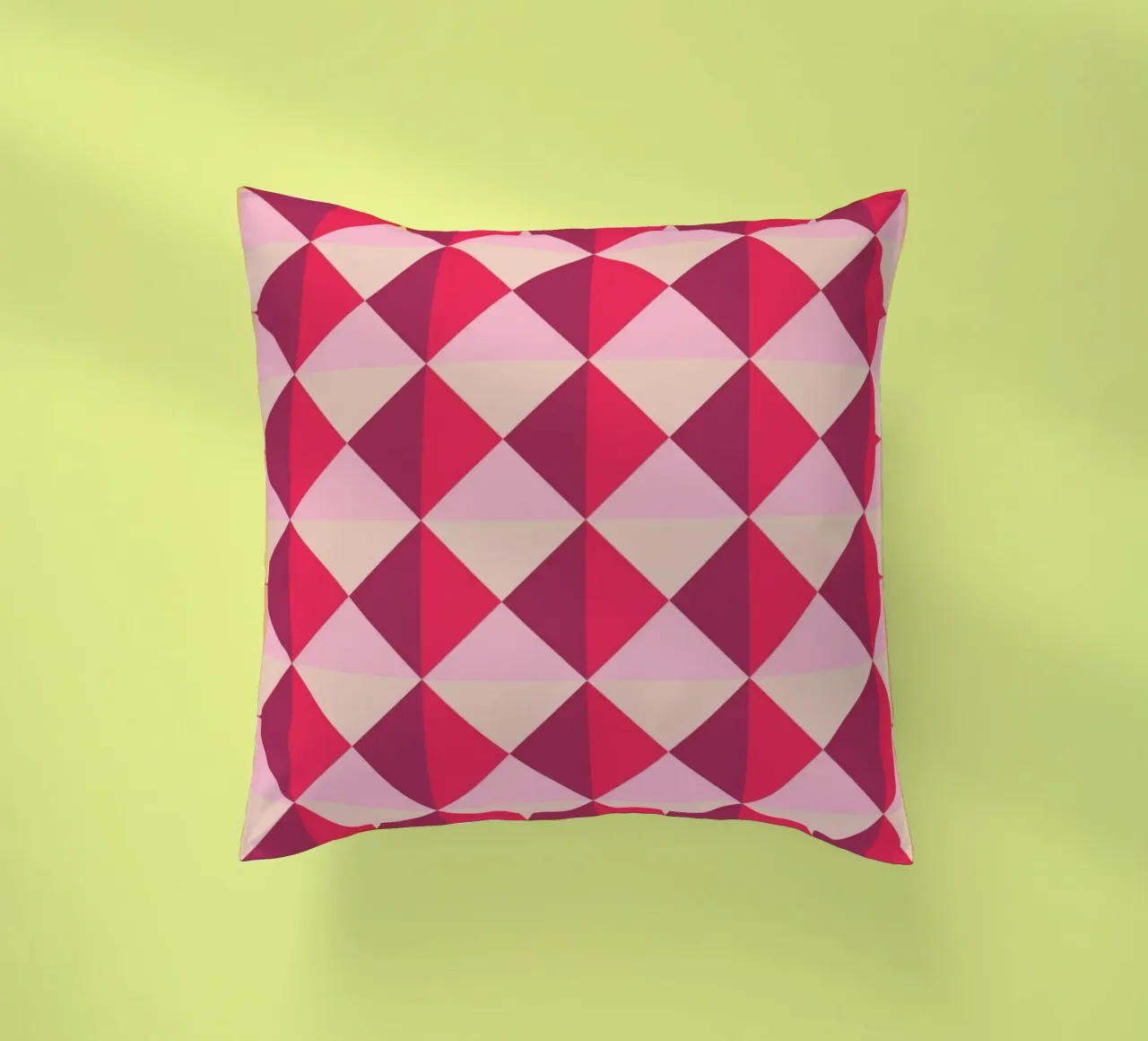 Colourful playful pattern, small squares and triangles decorative cushion by CreatedbySon