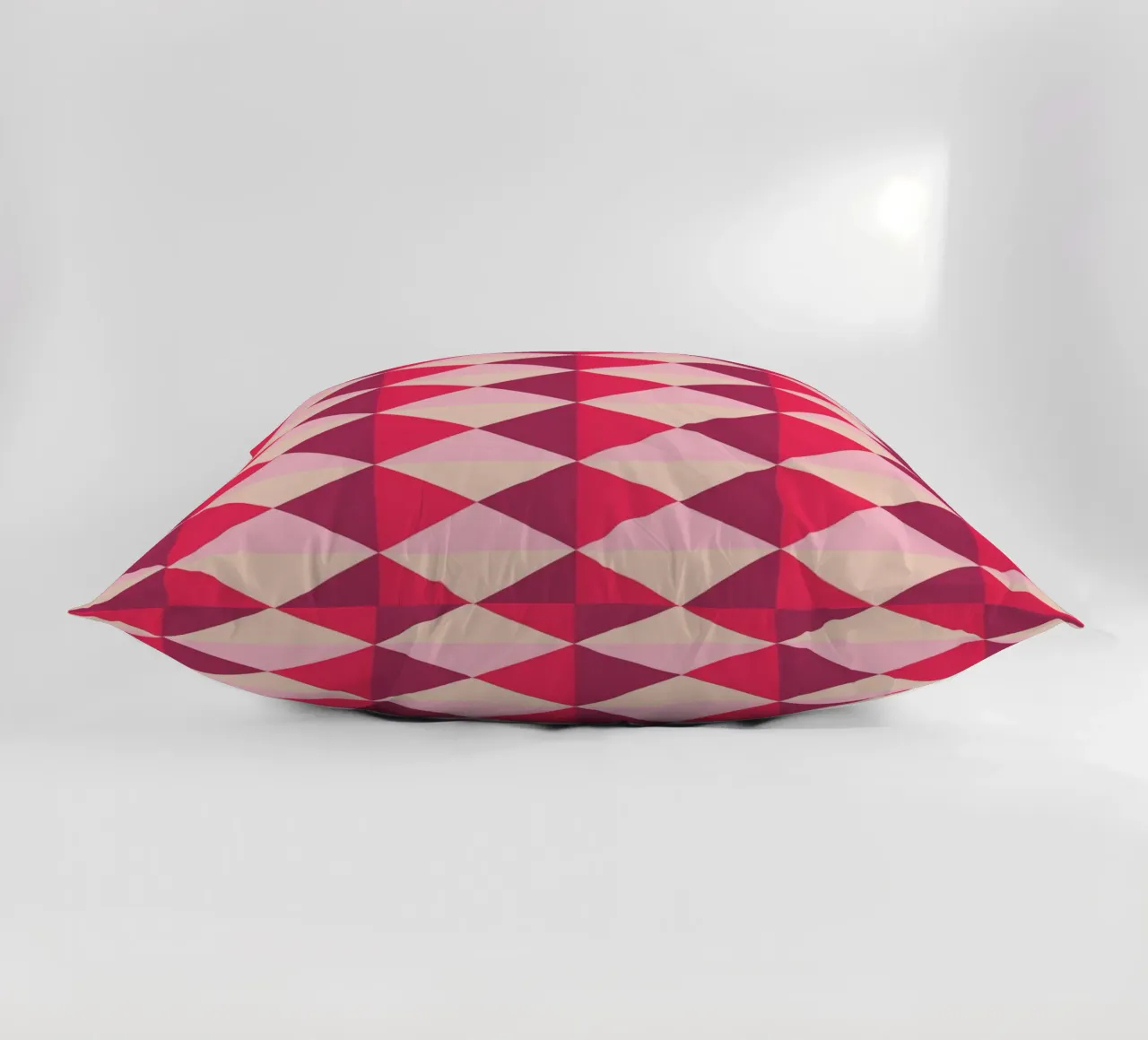 Colourful playful pattern, small squares and triangles decorative cushion by CreatedbySon