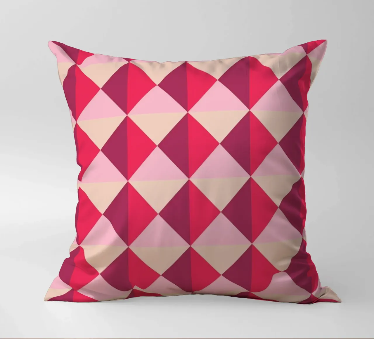 Colourful playful pattern, small squares and triangles decorative cushion by CreatedbySon