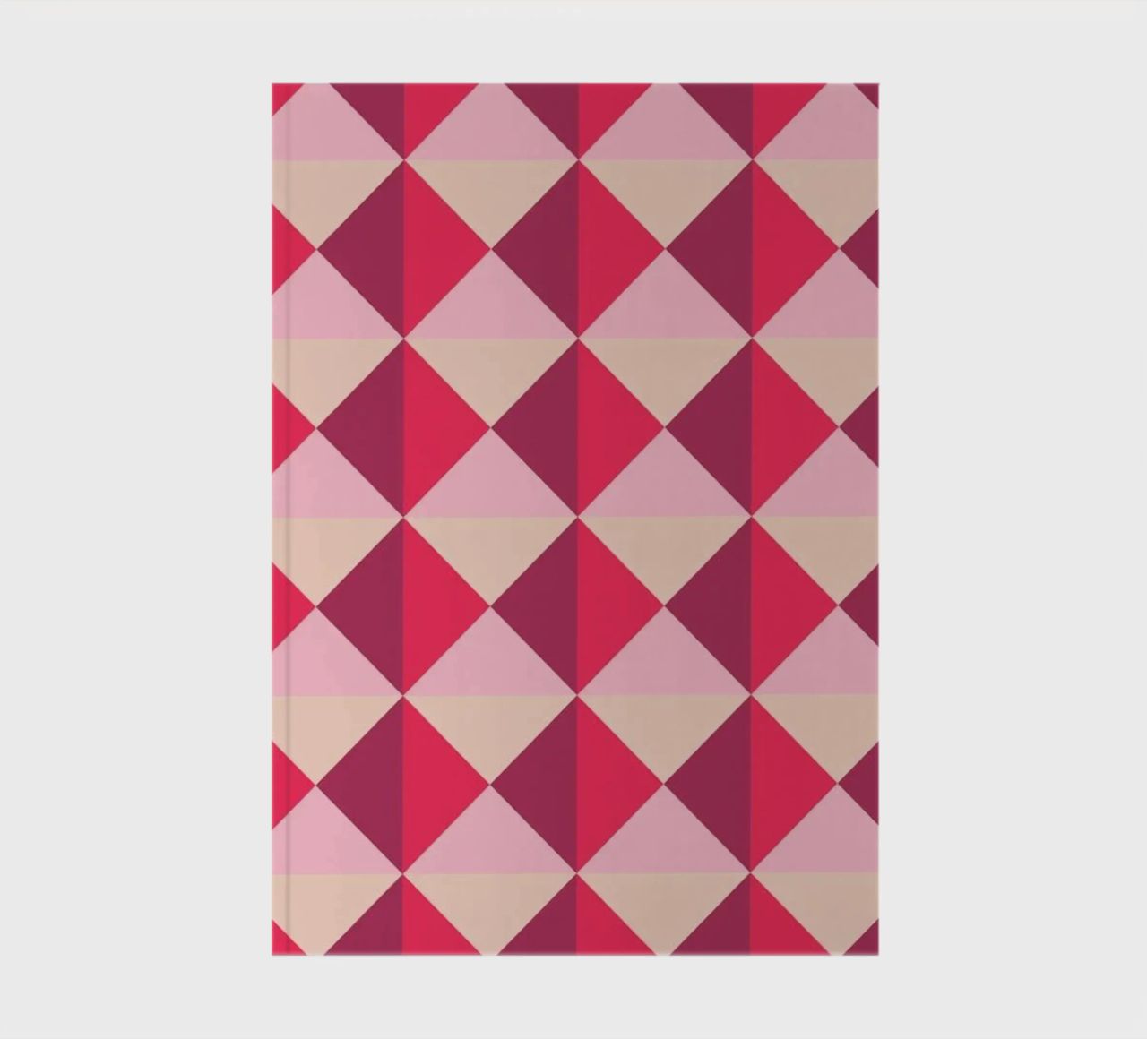 Colourful playful pattern, small squares and triangles notebook by CreatedbySon
