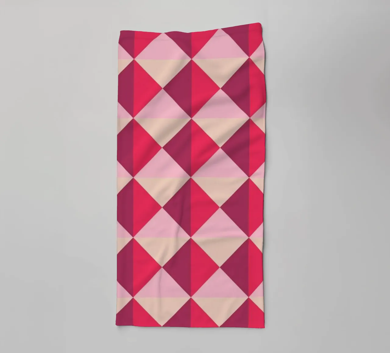 Colourful playful pattern, small squares and triangles towel by CreatedbySon
