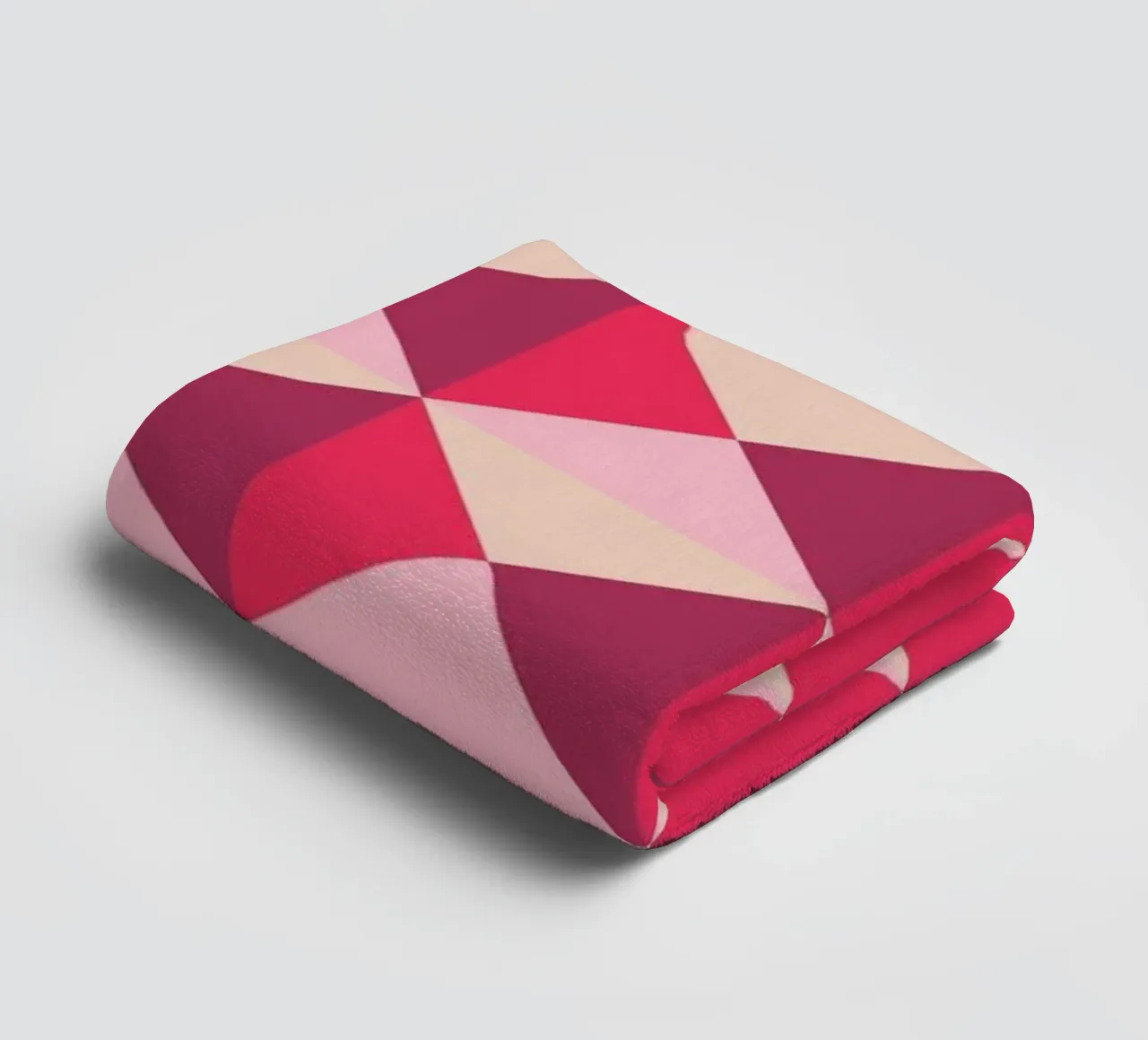 Colourful playful pattern, small squares and triangles towel by CreatedbySon