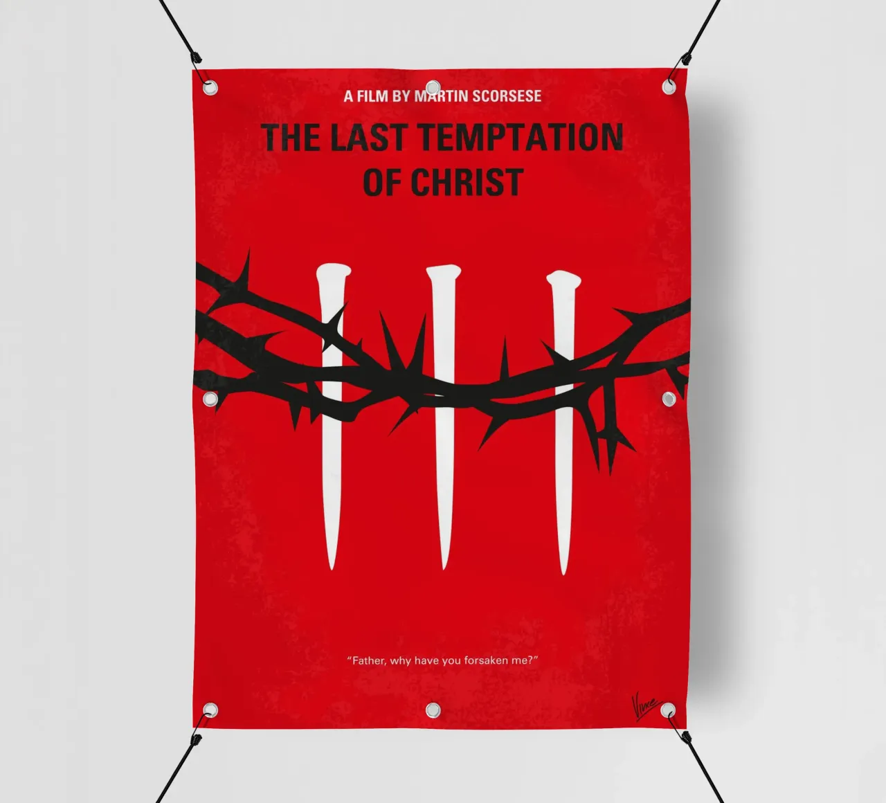 No1062 My The Last Temptation of Christ minimal movie poster telo in pvc da Chungkong