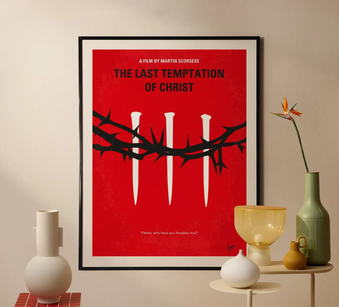 No1062 My The Last Temptation of Christ minimal movie poster carta hahnemühle da Chungkong
