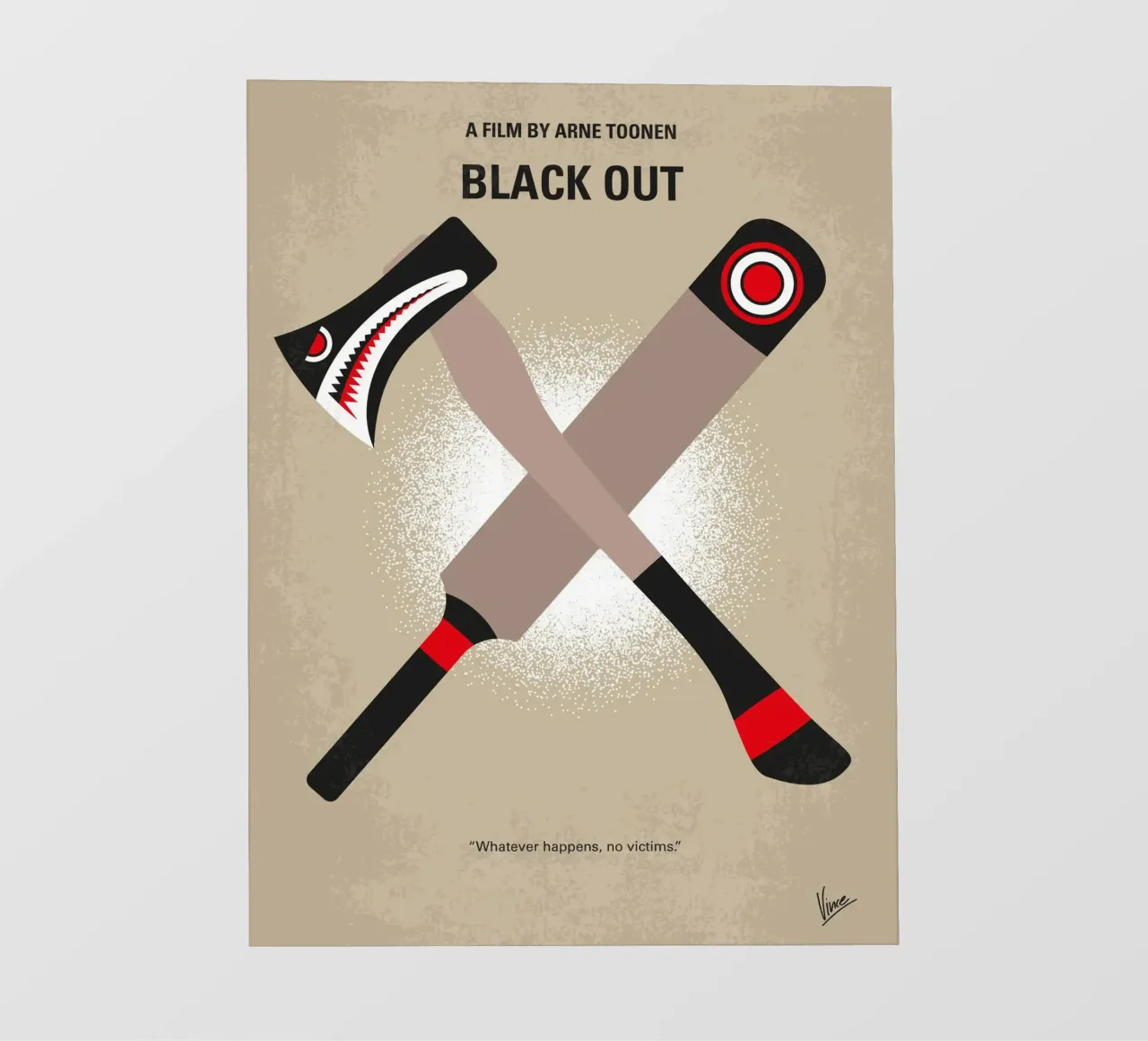 No1064 My Black Out minimal movie poster pellicola backlit da Chungkong
