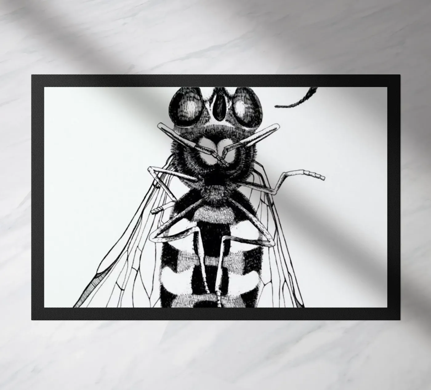 Annoying Bee doormat by Anna Fietta