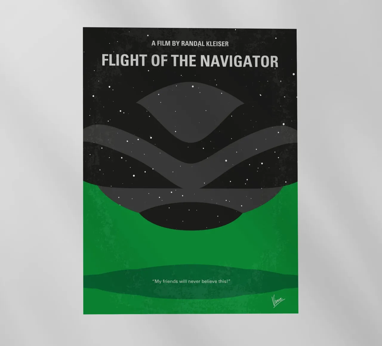 No1067 My Flight of the Navigator minimal movie poster pellicola backlit da Chungkong