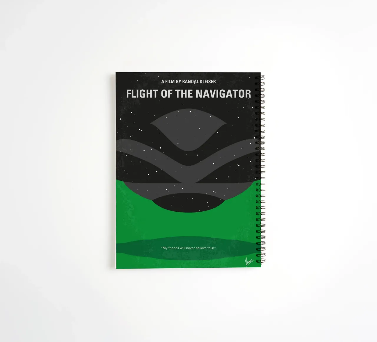 No1067 My Flight of the Navigator minimal movie poster diario ad anelli da Chungkong