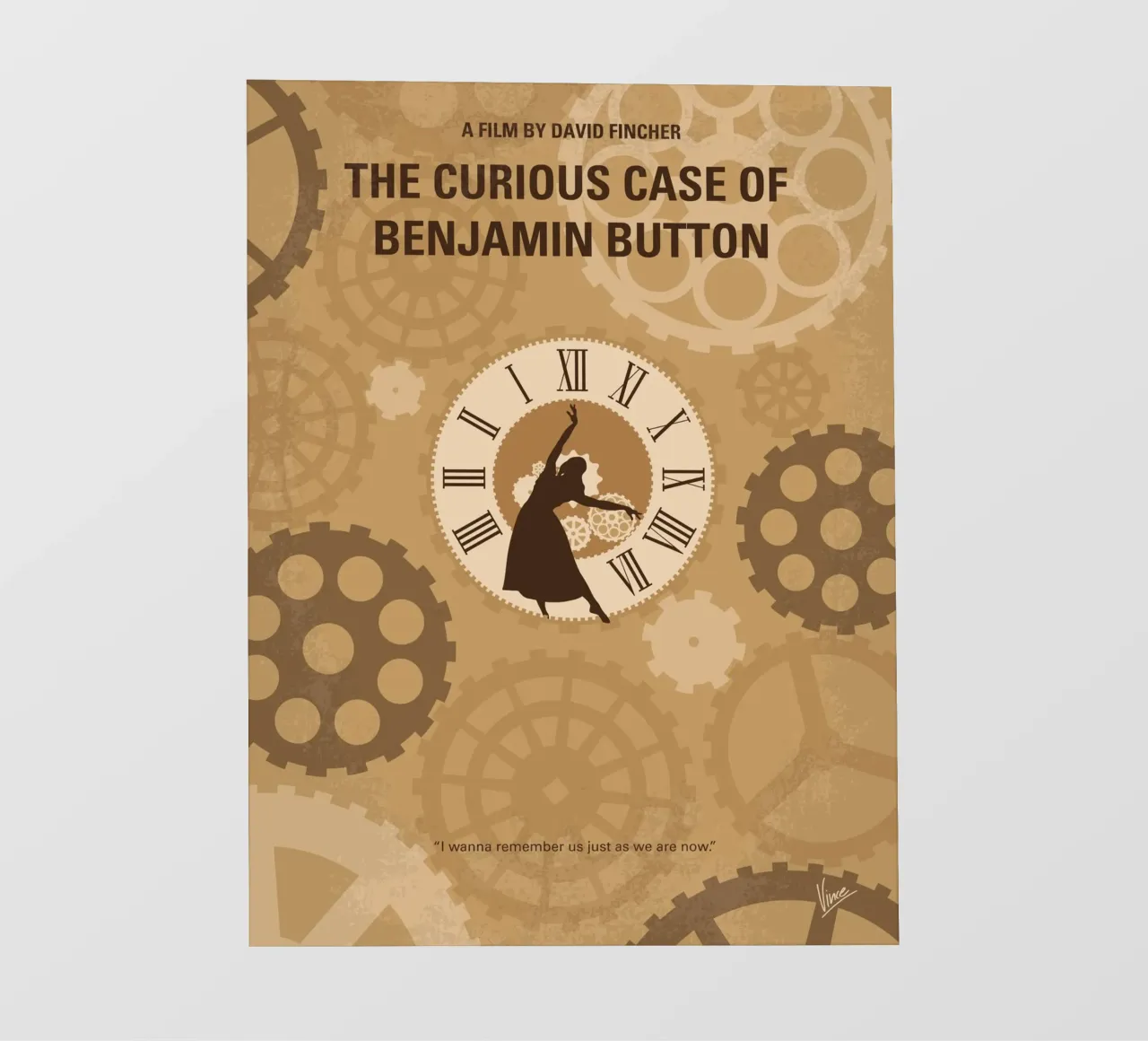 No1068 My Curious Case of Benjamin Button minimal movie post telo in pvc da Chungkong