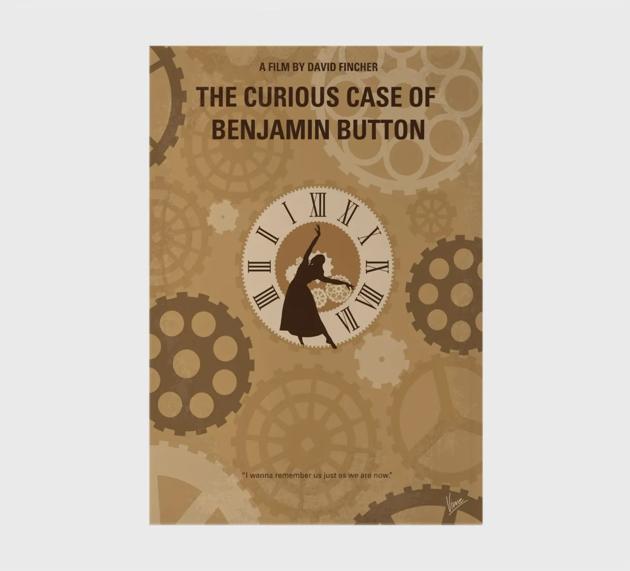No1068 My Curious Case of Benjamin Button minimal movie post notebook by Chungkong