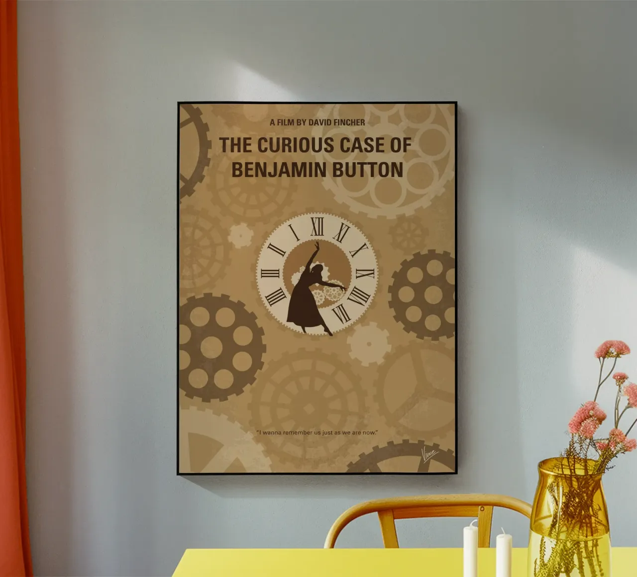 No1068 My Curious Case of Benjamin Button minimal movie post plexiglass da Chungkong