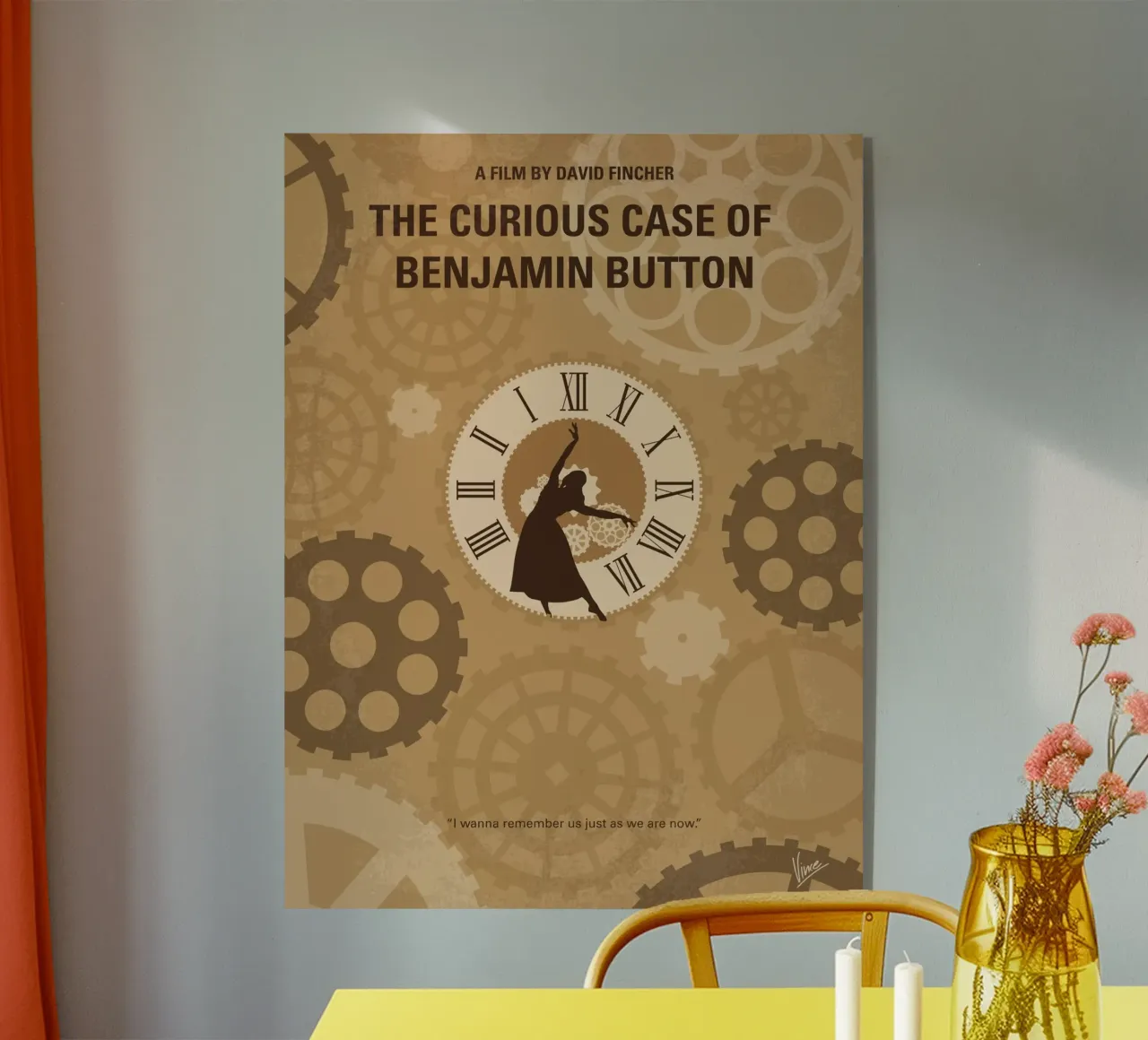 No1068 My Curious Case of Benjamin Button minimal movie post plexiglass da Chungkong