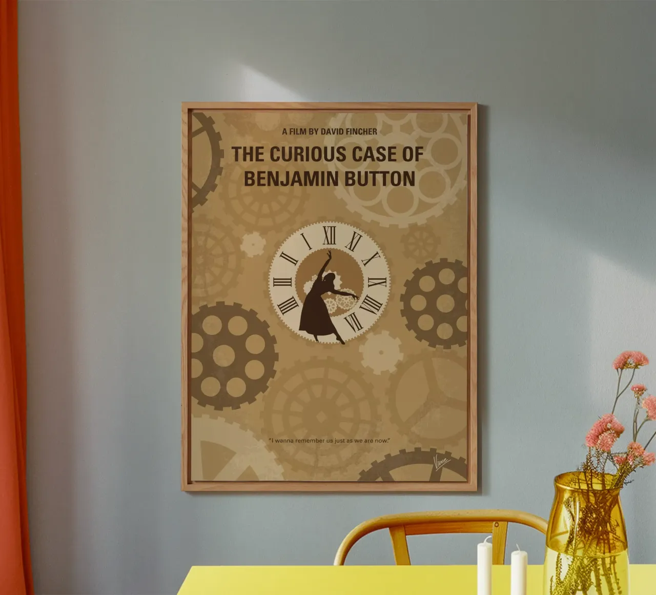 No1068 My Curious Case of Benjamin Button minimal movie post alluminio dibond da Chungkong