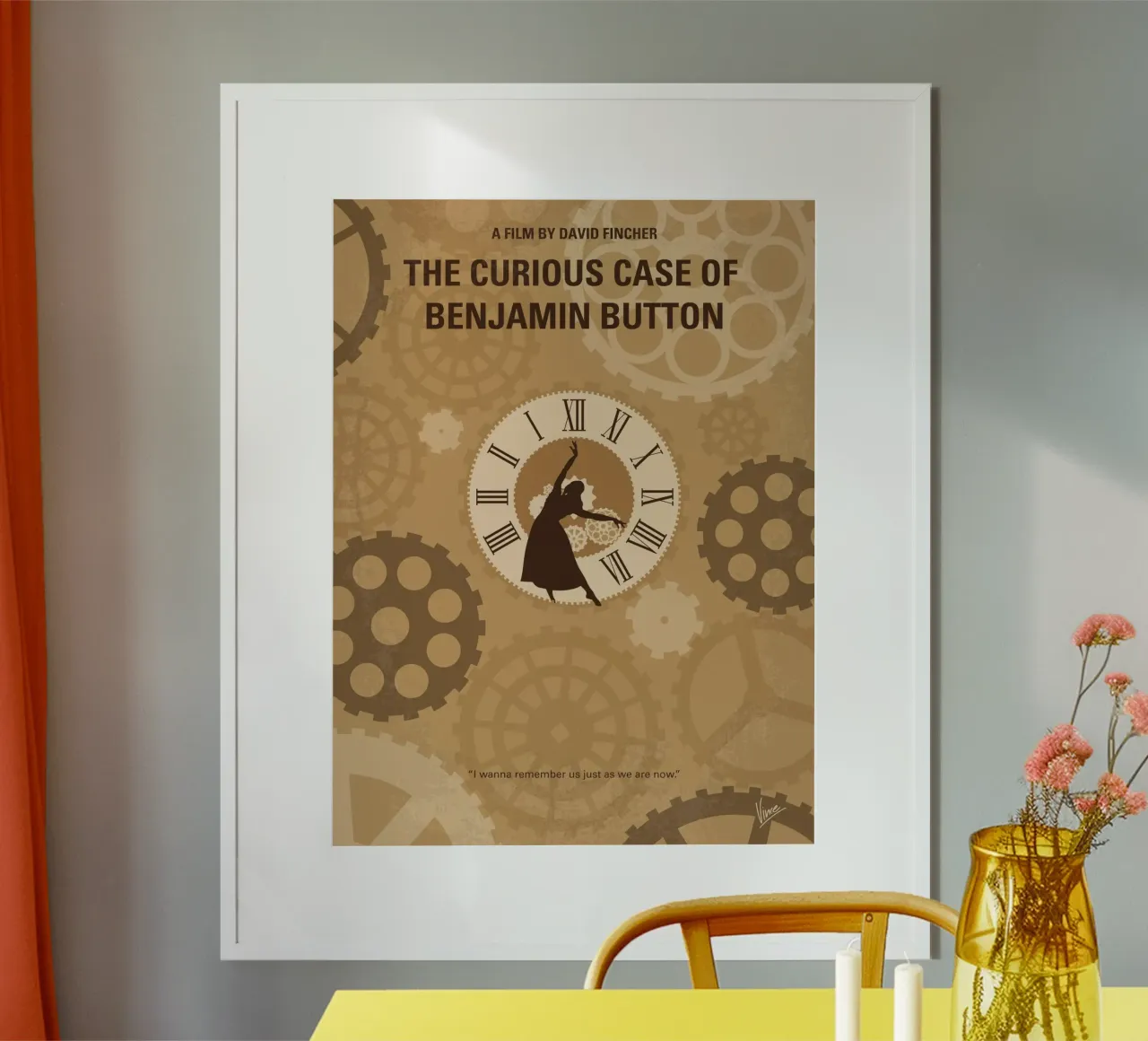 No1068 My Curious Case of Benjamin Button minimal movie post Hahnemühle von Chungkong