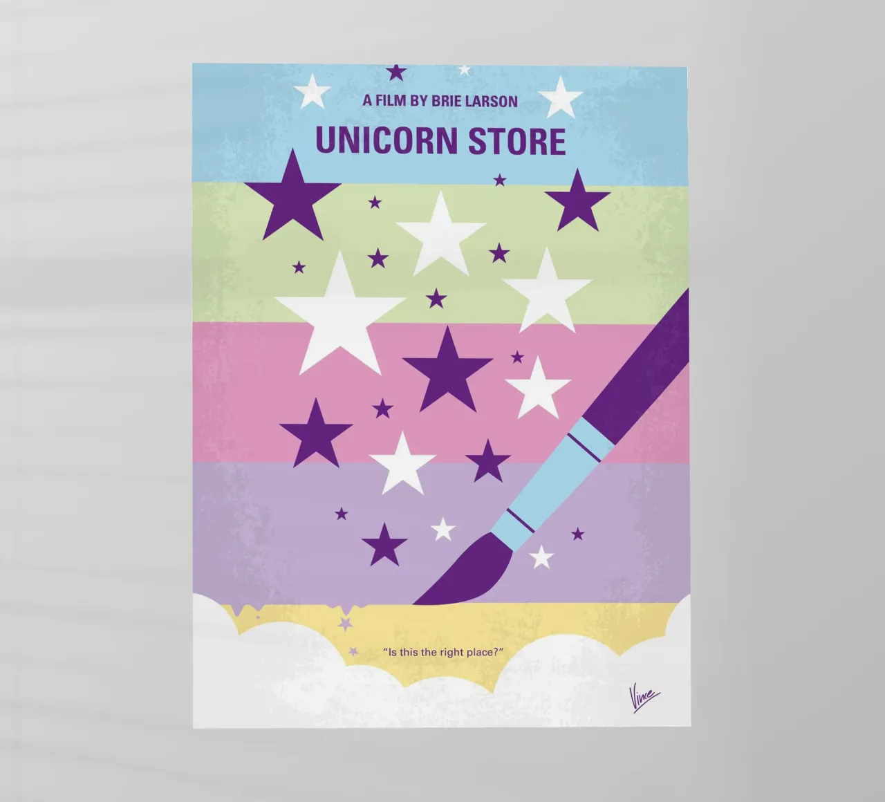 No1069 My Unicorn Store minimal movie poster pellicola backlit da Chungkong