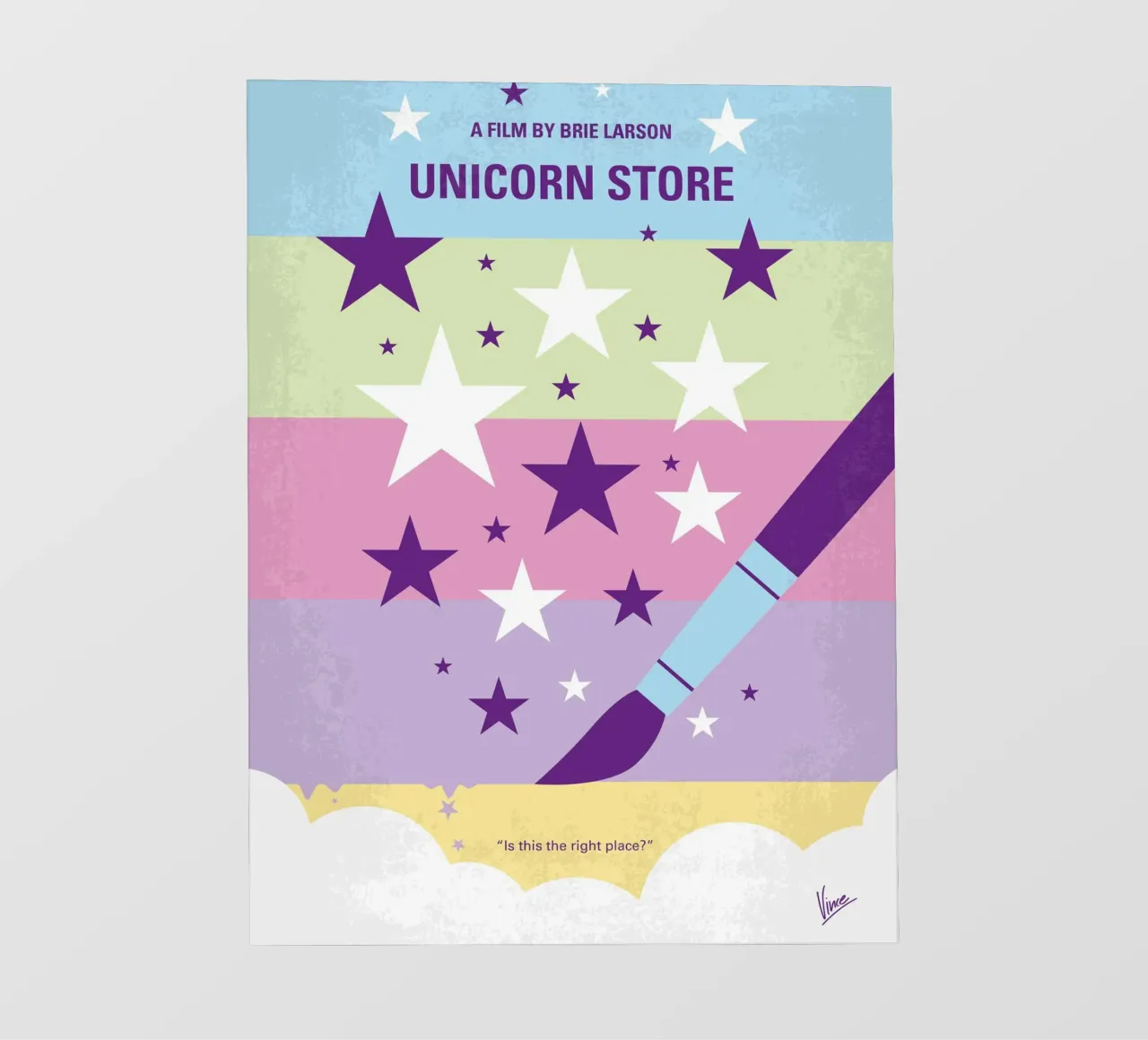 No1069 My Unicorn Store minimal movie poster pellicola backlit da Chungkong