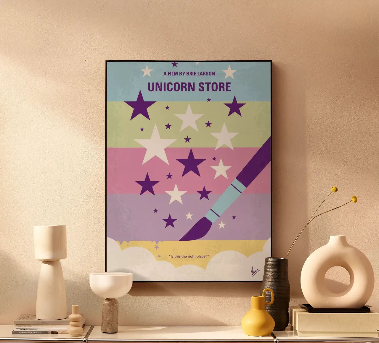 No1069 My Unicorn Store minimal movie poster alluminio dibond da Chungkong