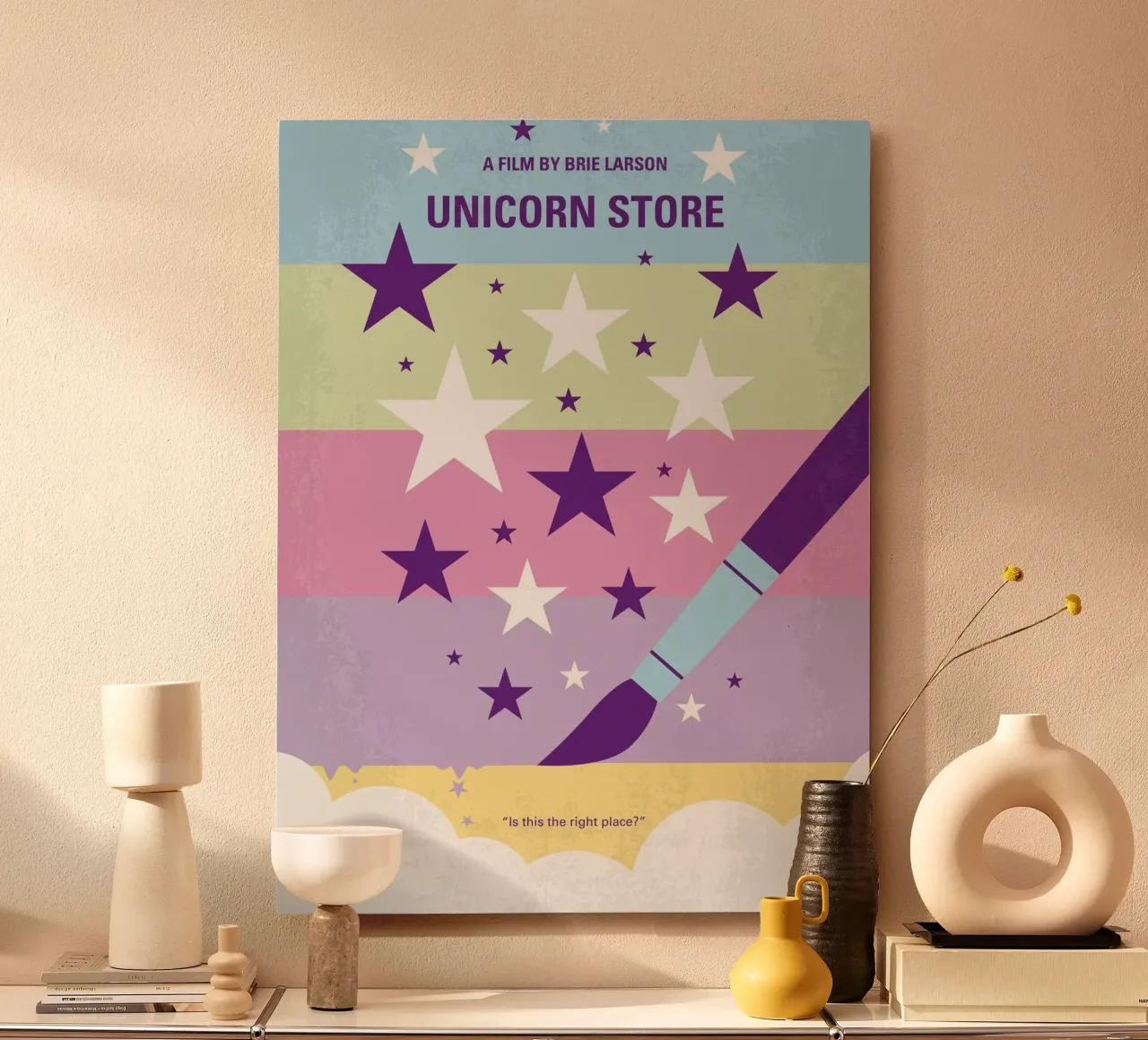 No1069 My Unicorn Store minimal movie poster alluminio dibond da Chungkong