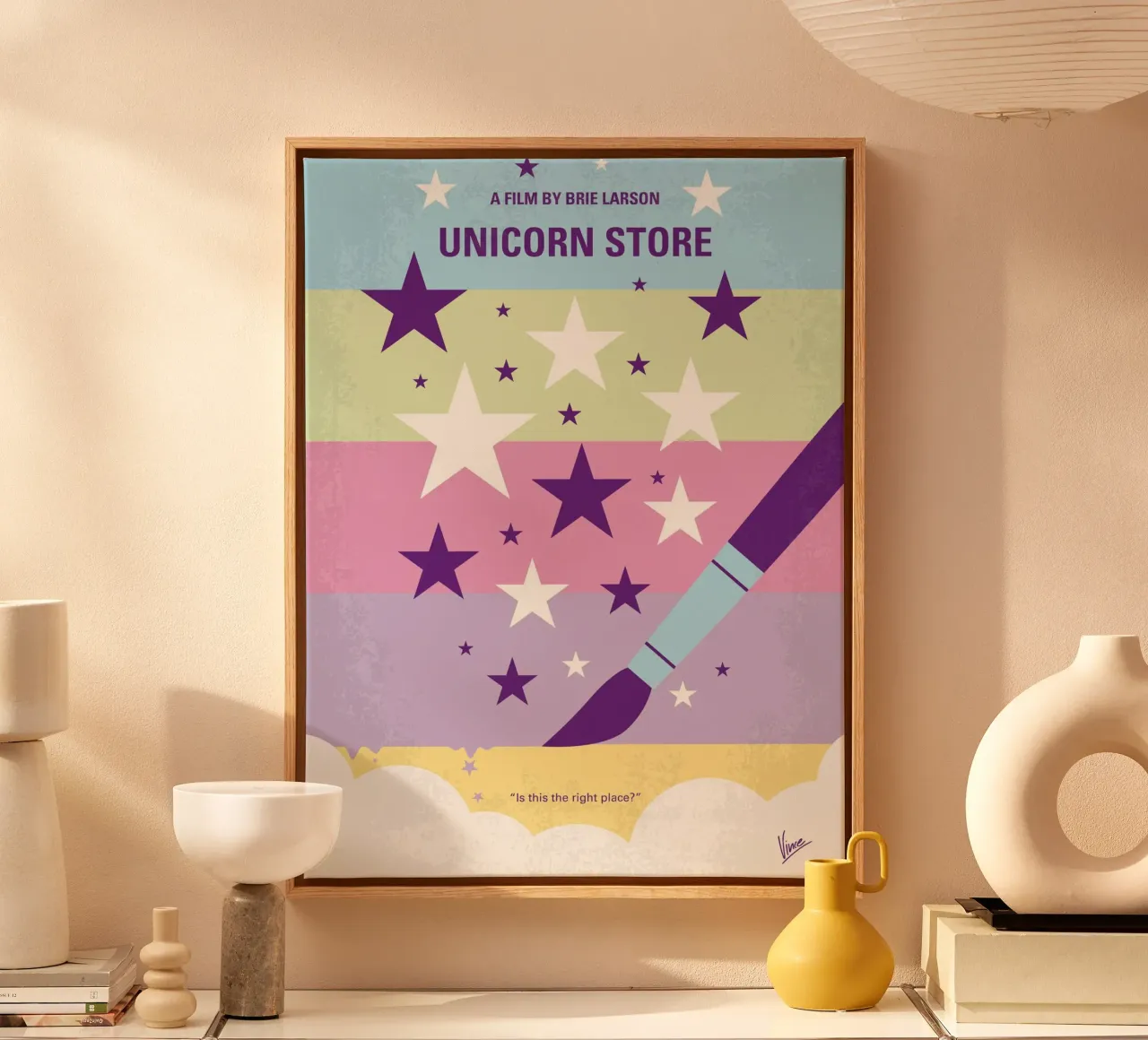 No1069 My Unicorn Store minimal movie poster tela con Cornice a cassetta da Chungkong