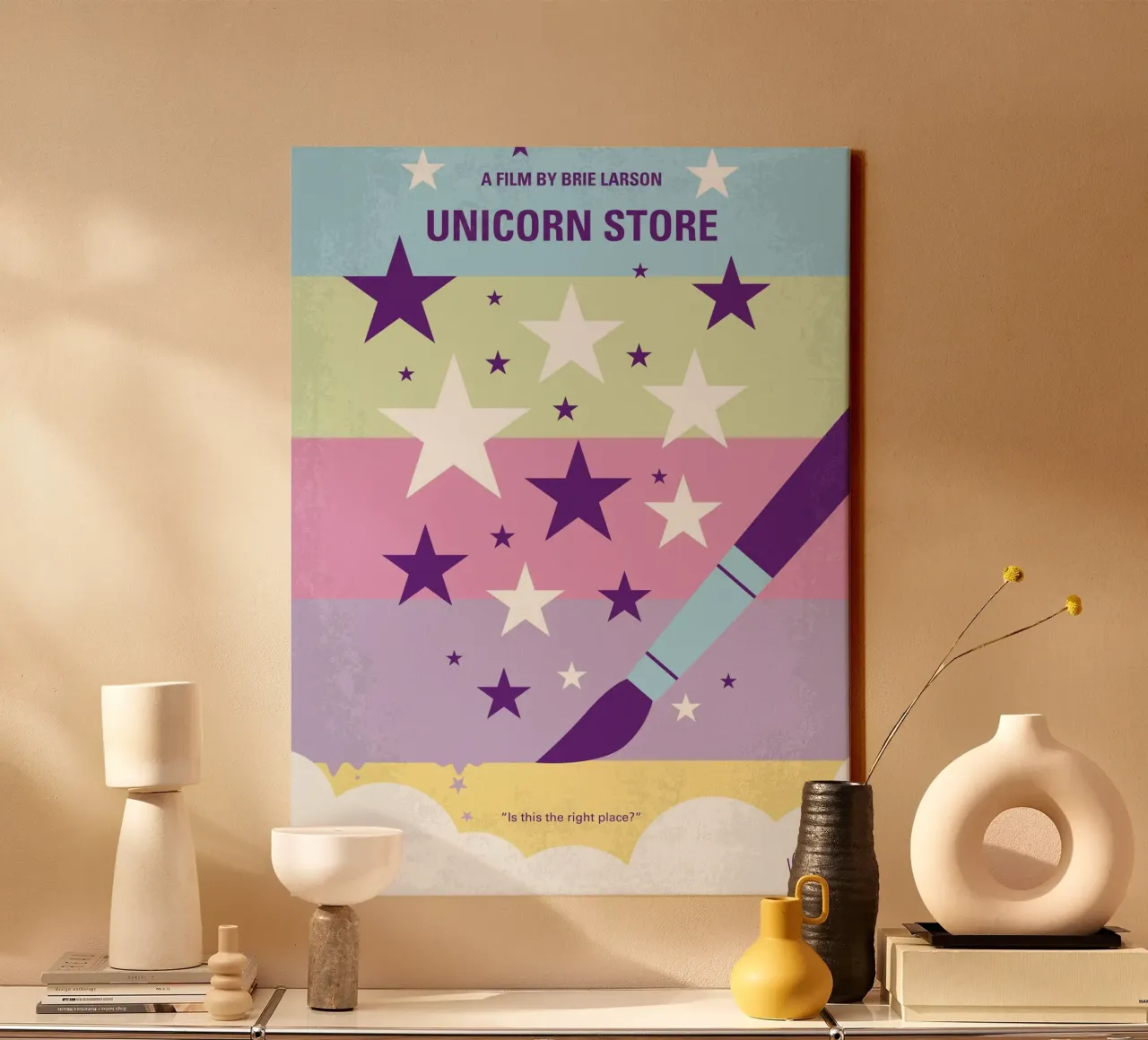 No1069 My Unicorn Store minimal movie poster tela con Cornice a cassetta da Chungkong