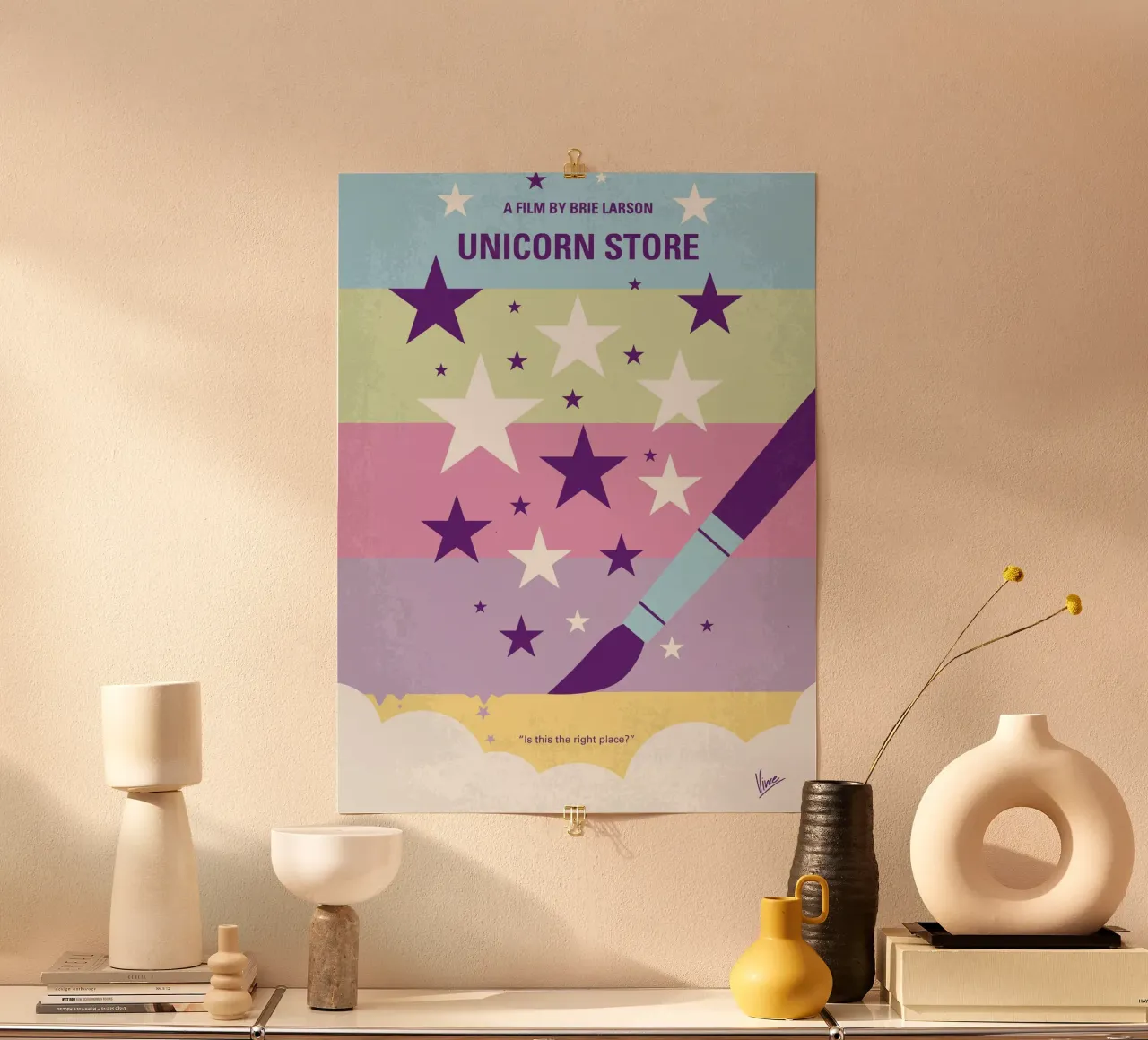 No1069 My Unicorn Store minimal movie poster poster con telaio in legno da Chungkong