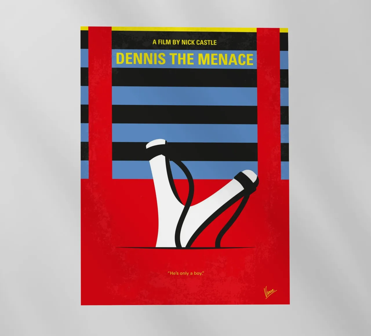No1073 My Dennis the Menace minimal movie poster pellicola backlit da Chungkong