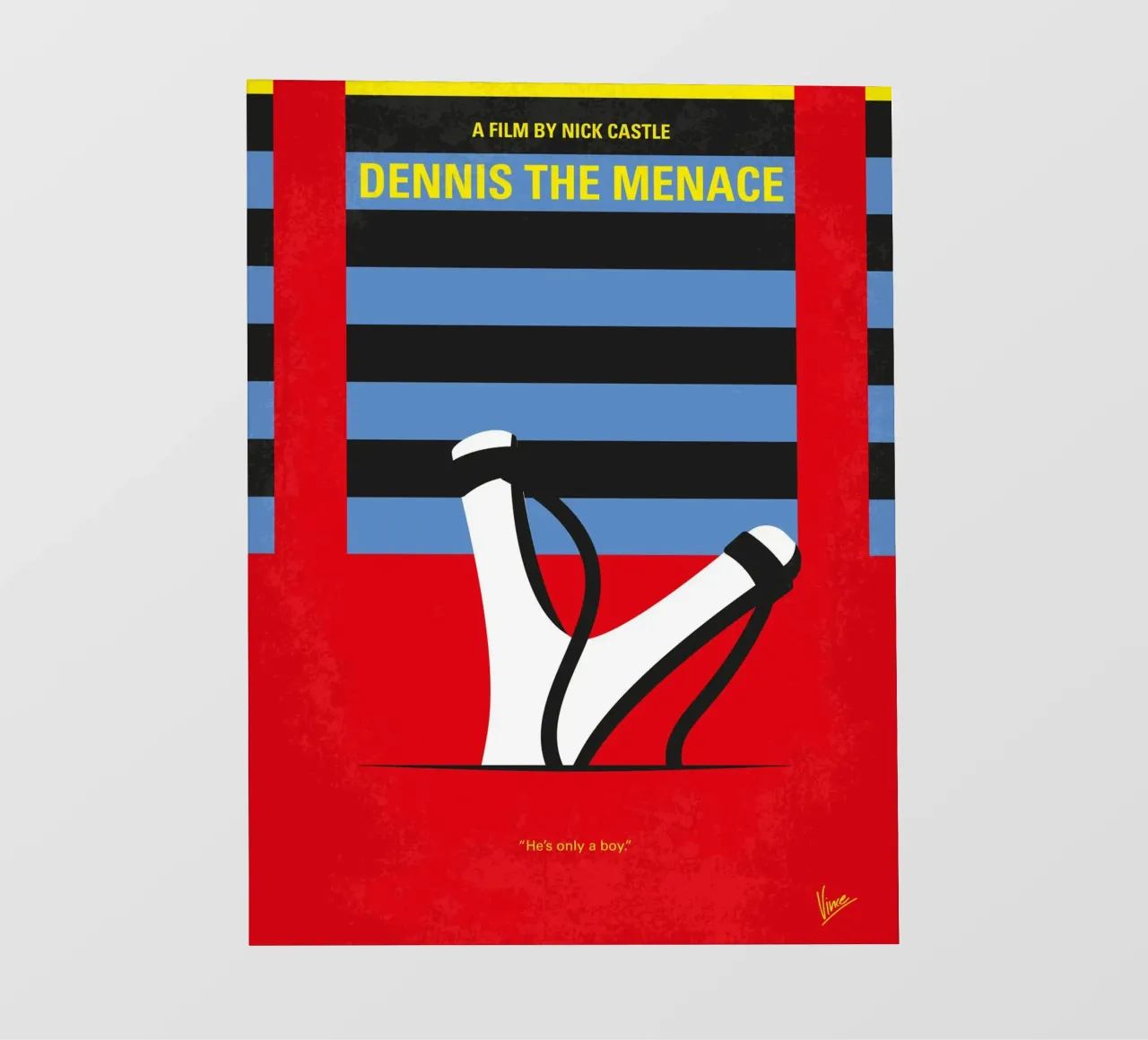 No1073 My Dennis the Menace minimal movie poster pellicola backlit da Chungkong