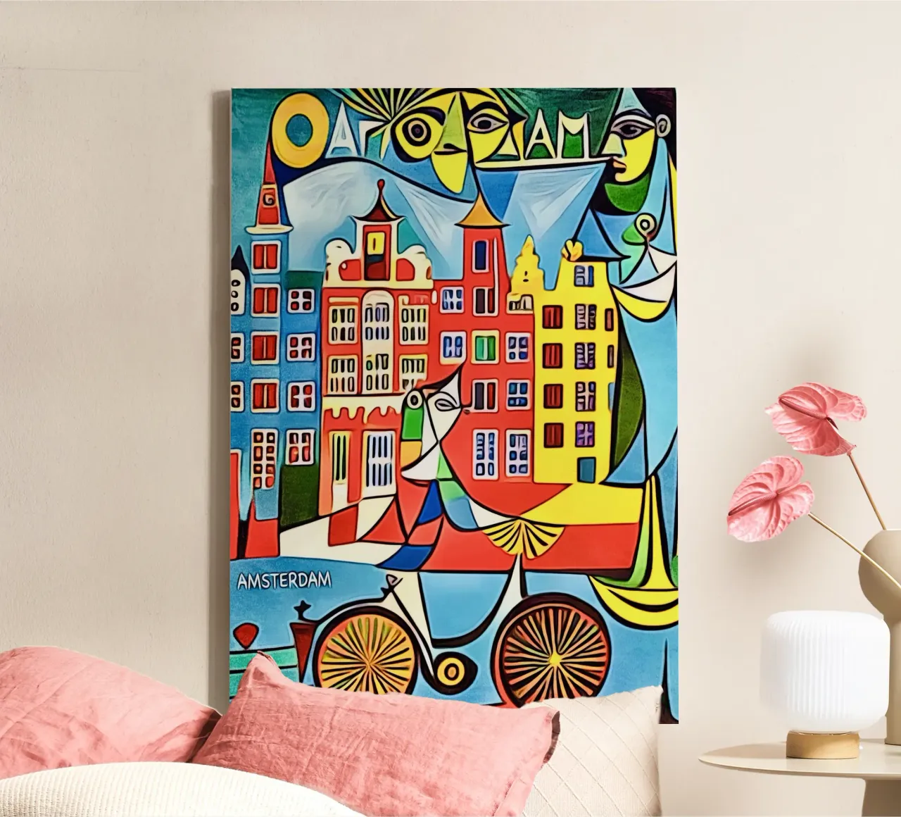 Amsterdam, Globetrotter tela con Cornice a cassetta da ZAMART