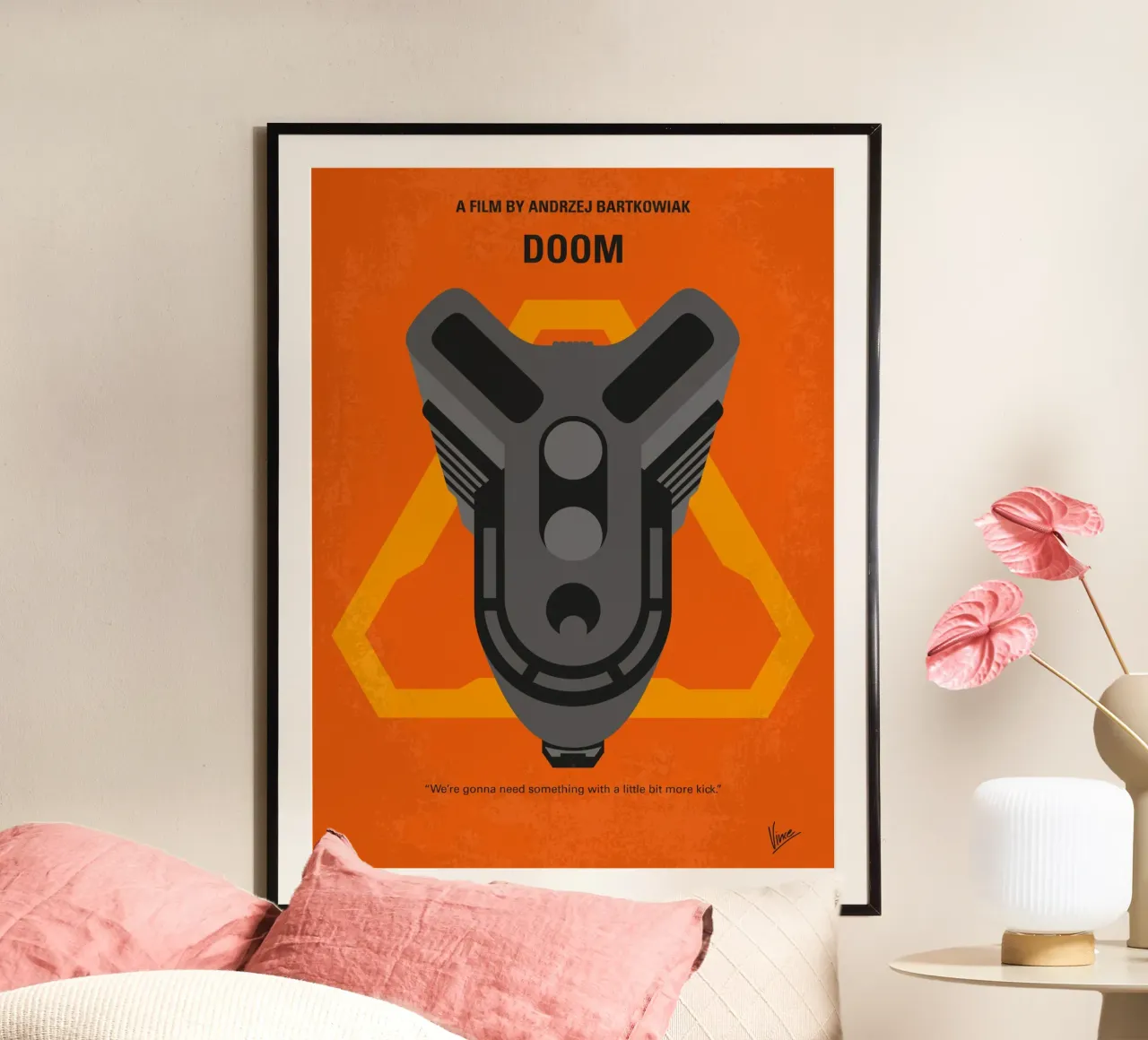 No1075 My Doom minimal movie poster carta hahnemühle da Chungkong