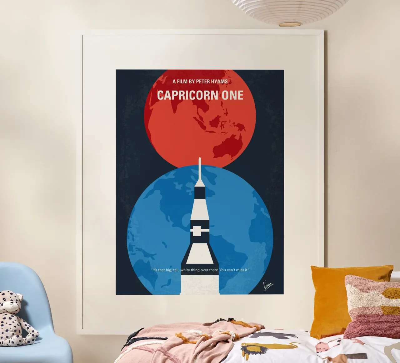 No1078 My CAPRICORN ONE minimal movie poster carta hahnemühle da Chungkong