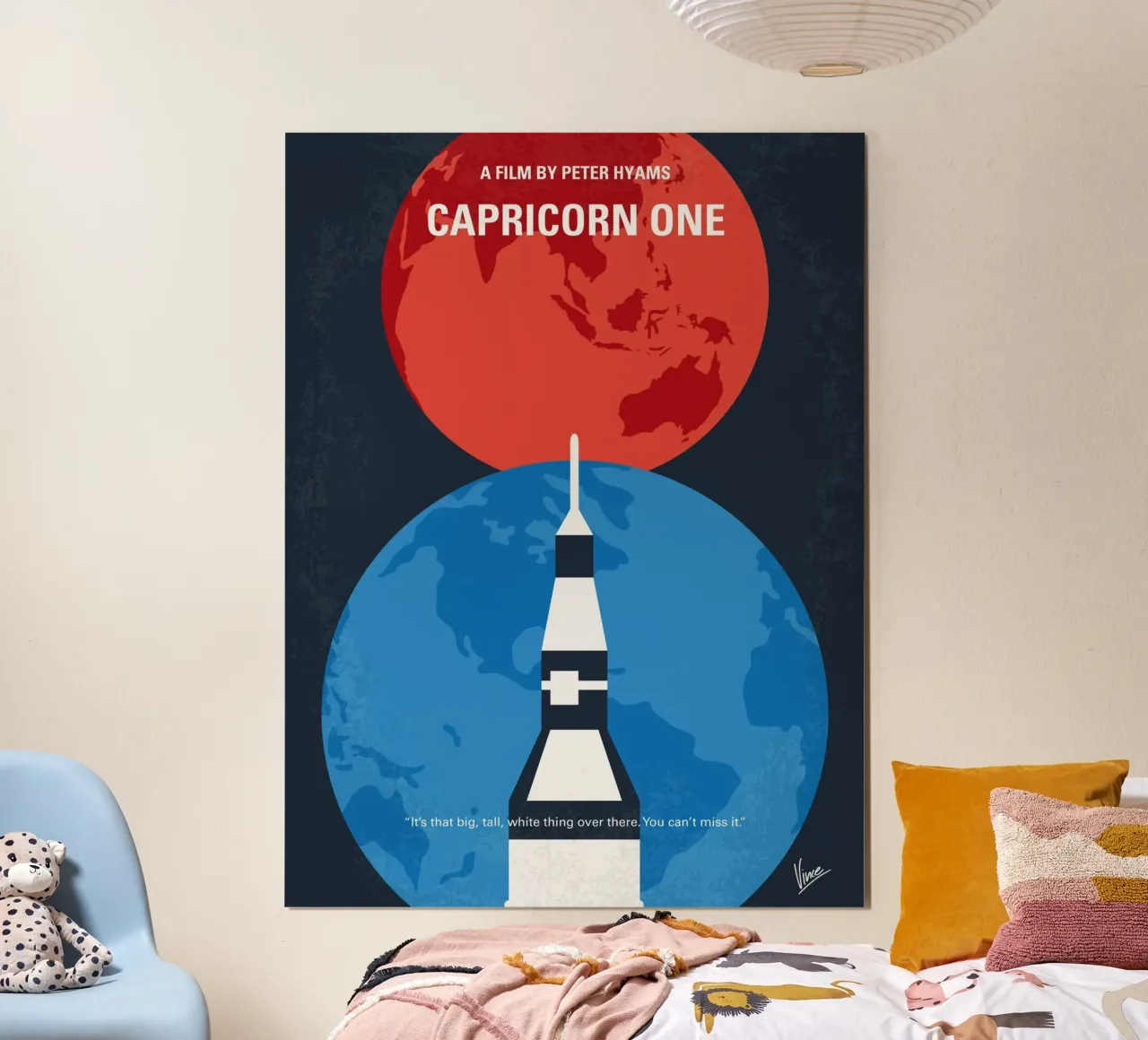 No1078 My CAPRICORN ONE minimal movie poster carta hahnemühle da Chungkong