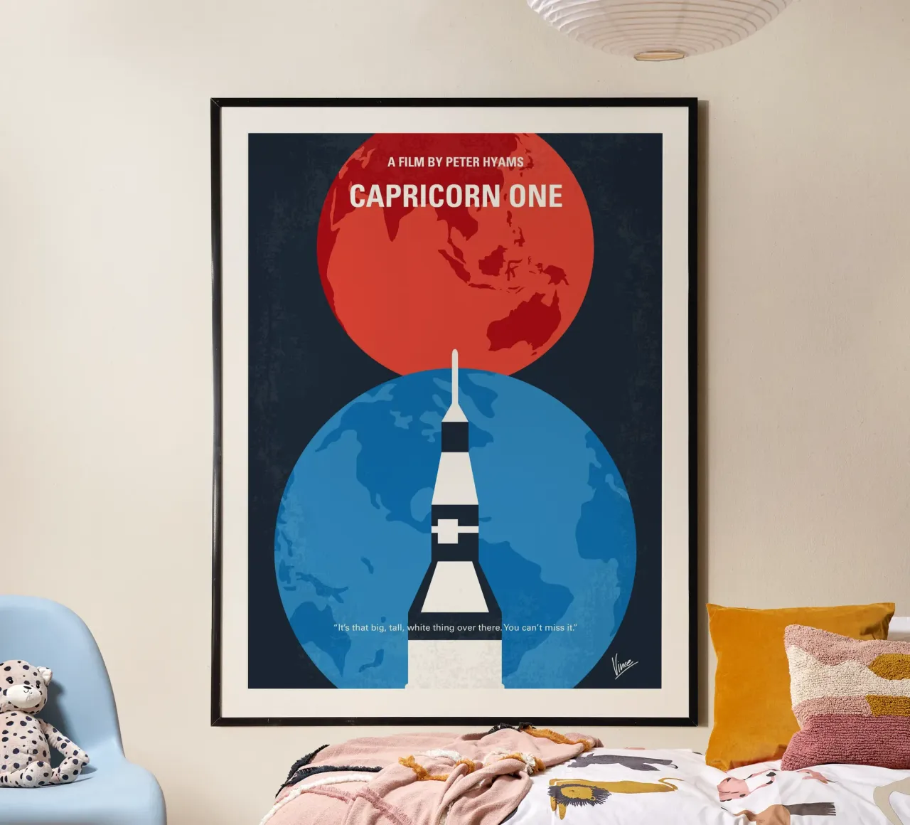 No1078 My CAPRICORN ONE minimal movie poster carta hahnemühle da Chungkong
