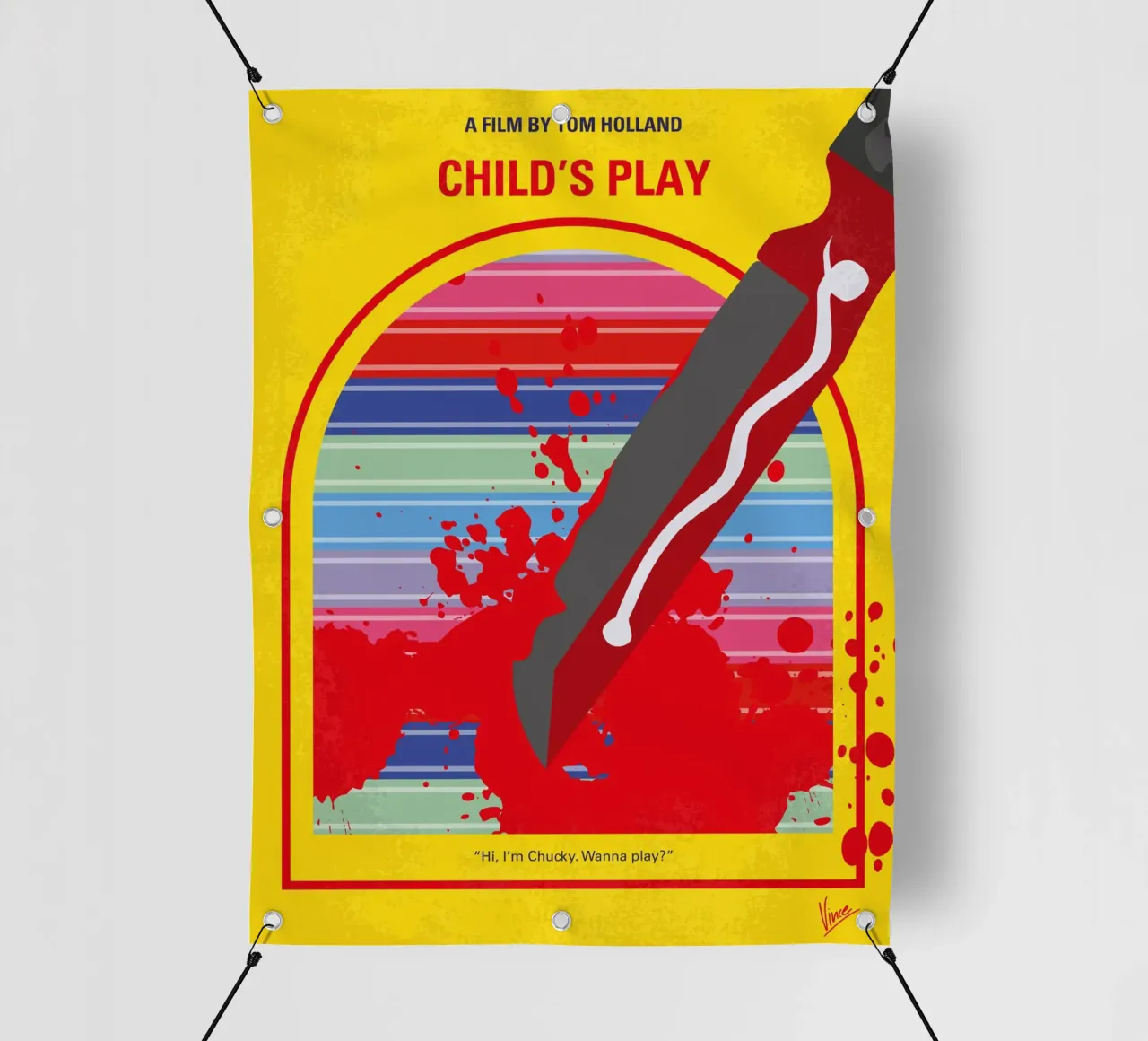 No1079 My Childs Play minimal movie poster telo in pvc da Chungkong